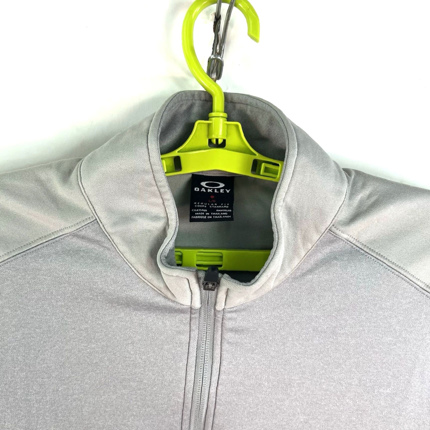 Oakley Oakley Sweatshirt 1/4 Zip Pullover Mens L Gray Mock Neck Fleece Long Sleeve Solid Outdoor Winter Fall Spring Regular Fit Size US L / EU 52-54 / 3 - 3 Thumbnail