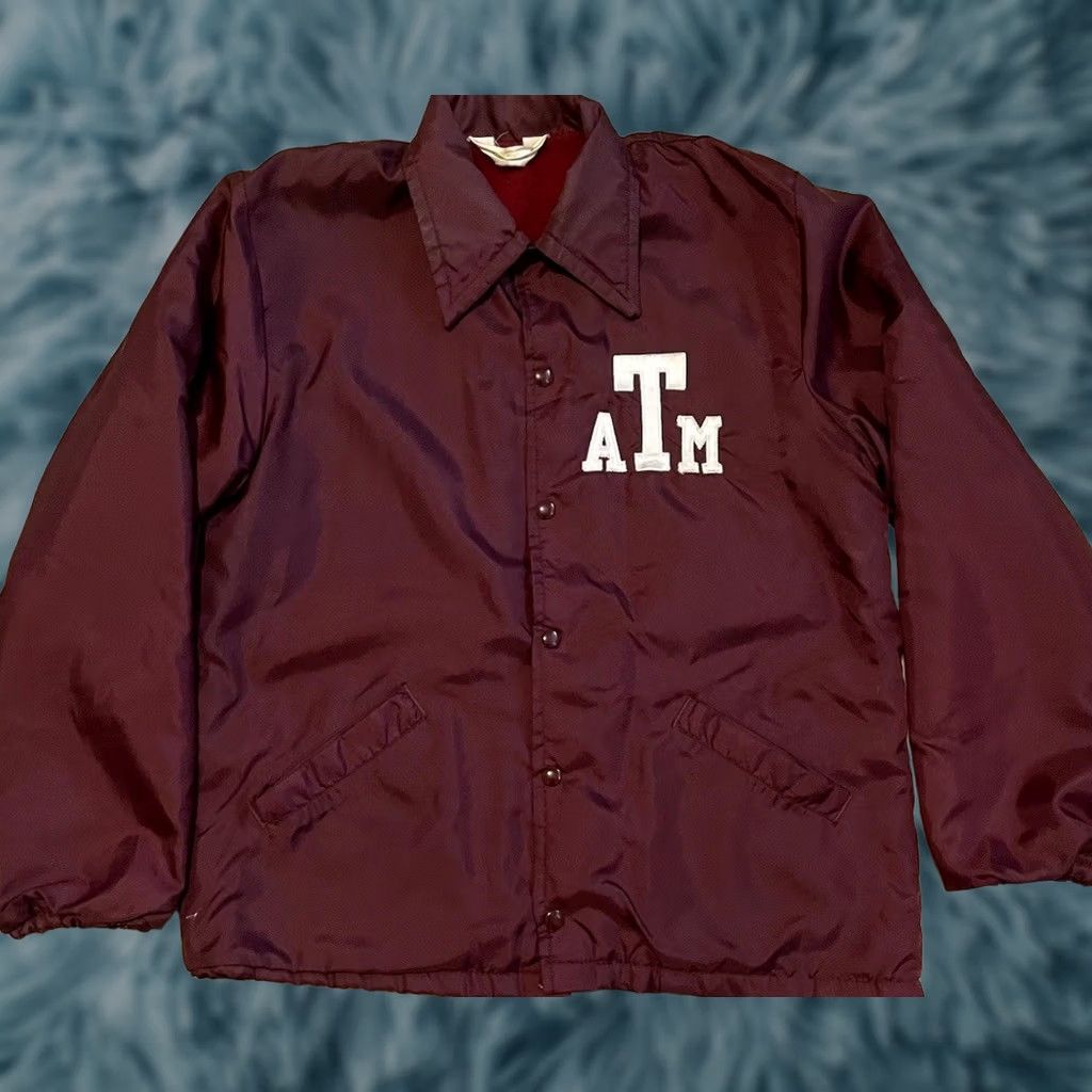Vintage VINTAGE Texas A&M University Jacket Men M Red 70s 80s Aggies College Track Grunge Football USA Jacket Size US M / EU 48-50 / 2 - 1 Thumbnail