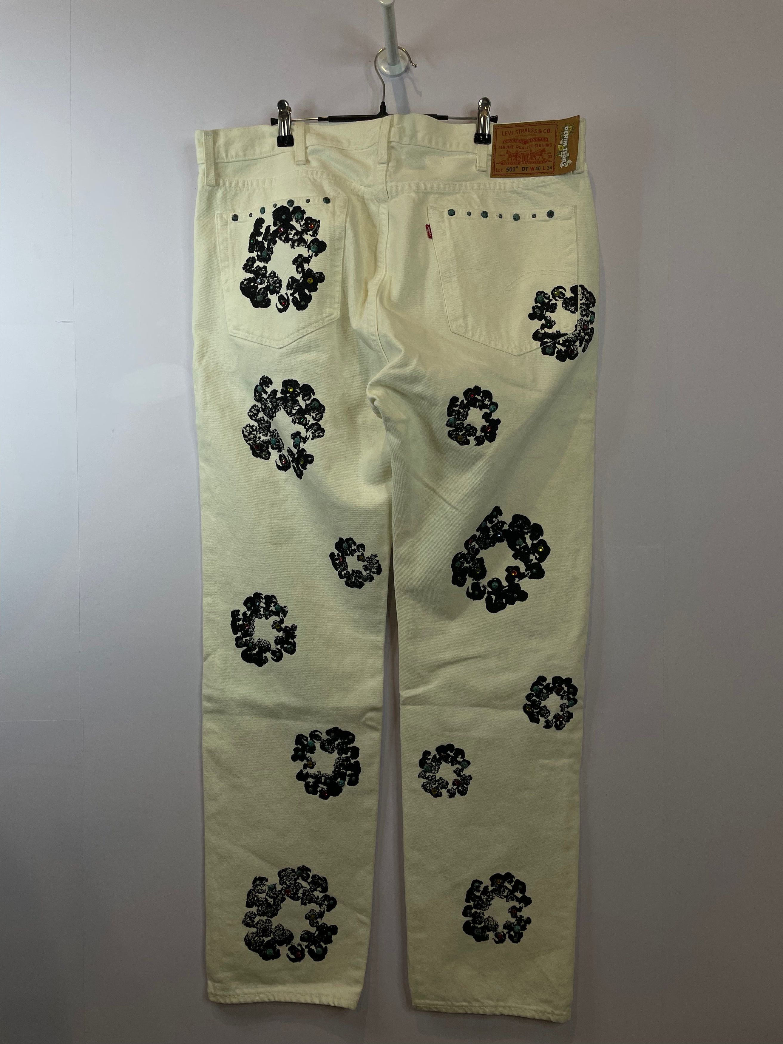 DENIM TEARS Denim Tears Studded Jeans White New 40 Size US 40 / EU 56 - 4 Thumbnail