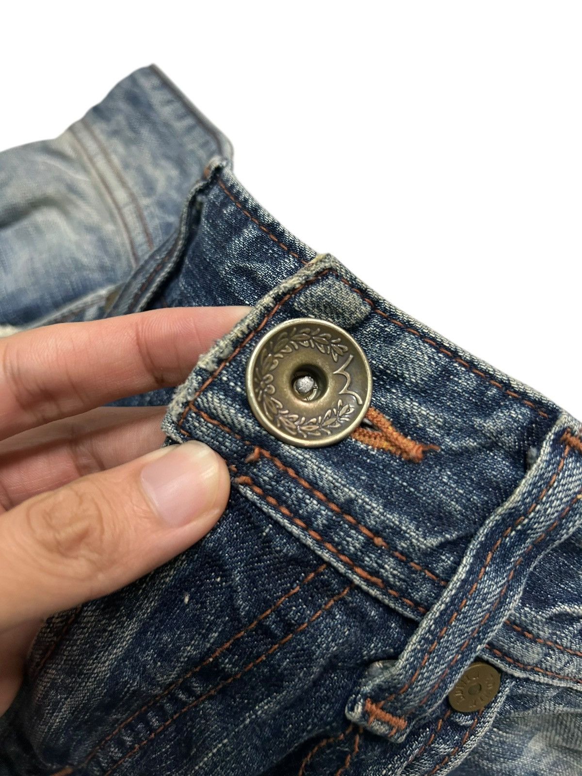 Edwin × If Six Was Nine × Kapital Rare Edwin Blue Trip Mud Wash Denim Jeans☠️☠️ Size US 31 - 8 Thumbnail