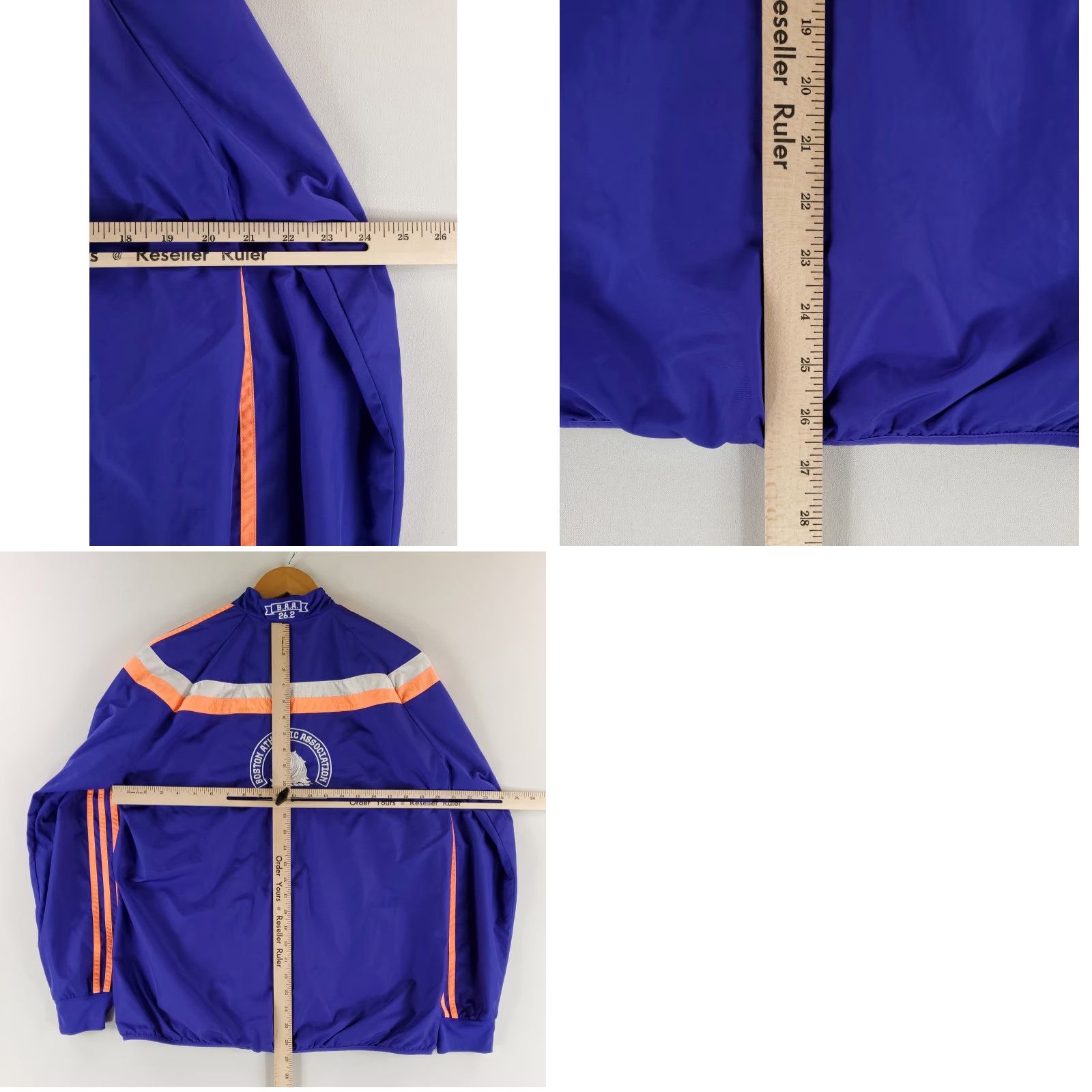 Adidas Adidas Jacket Windbreaker Full Zip Boston Marathon 2015 Blue Pink Striped Mens XL Size US XL / EU 56 / 4 - 8 Thumbnail