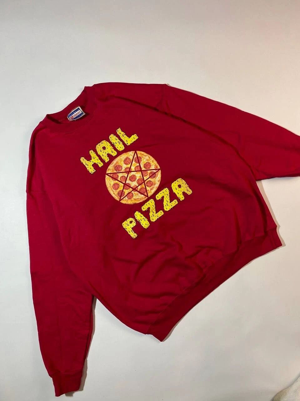 Other satanic vintage sweatshirt opium HAIL PIZZA Size US L / EU 52-54 / 3 - 1 Thumbnail