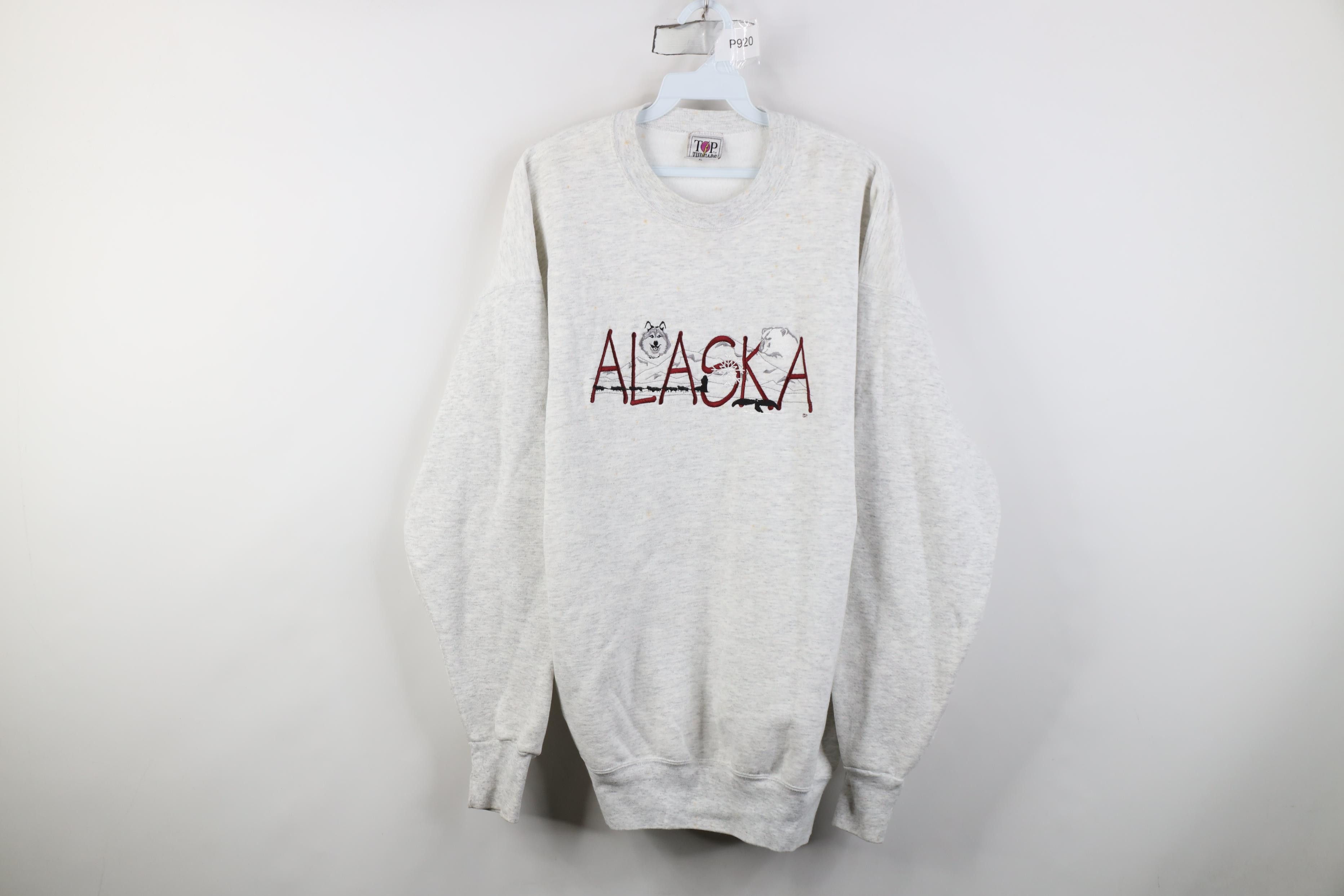 Vintage Vintage 90s Streetwear Alaska Polar Bear Sweatshirt USA Size US XL / EU 56 / 4 - 1 Thumbnail