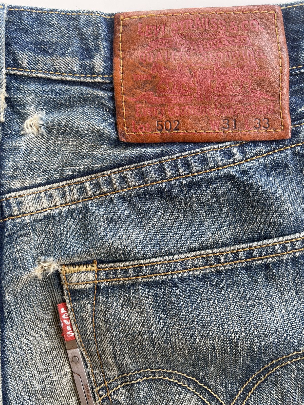 Levi's Vintage Clothing Vintage Levis 502 Japan Selvedge Distressed Denim Size US 30 / EU 46 - 11 Thumbnail