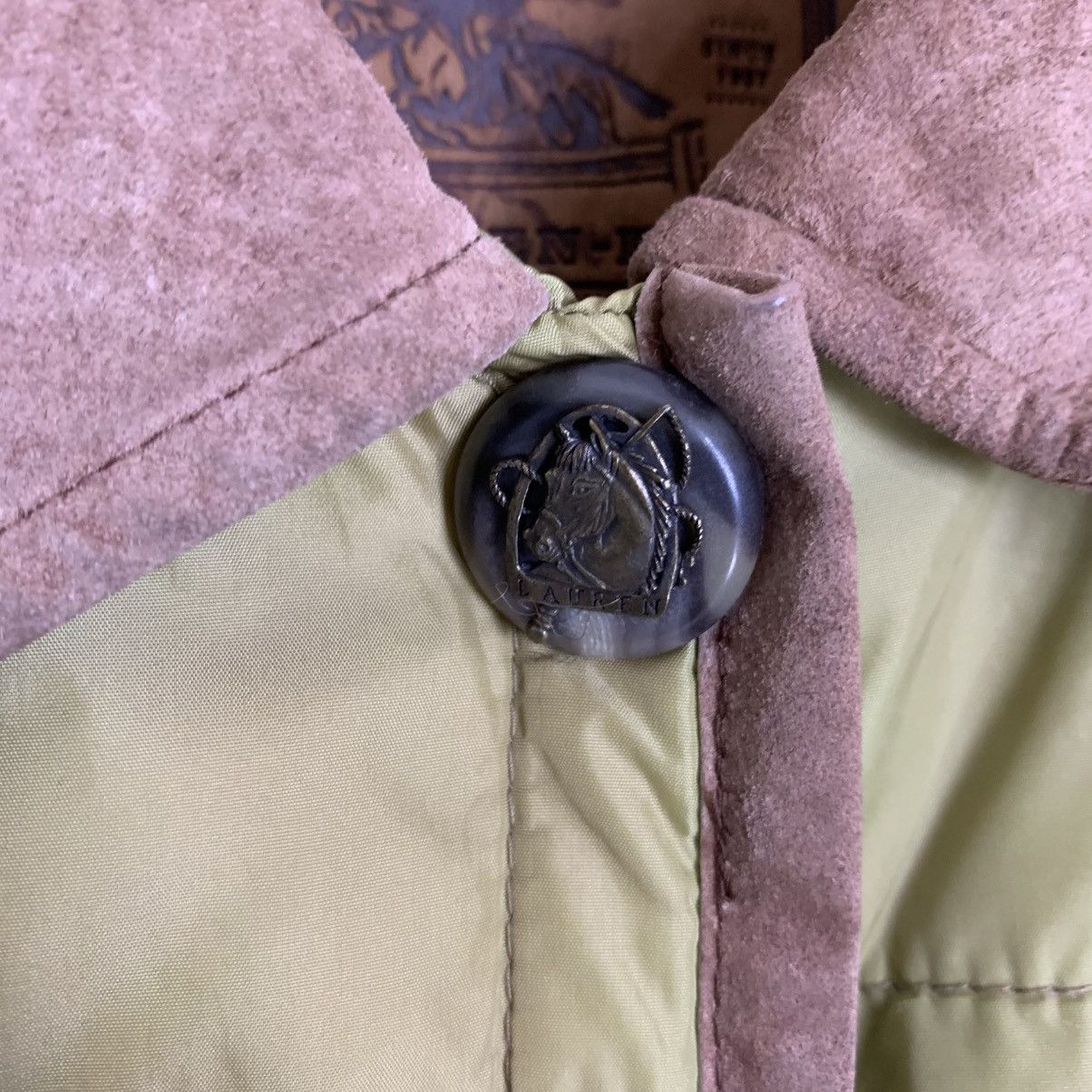 Designer × Ralph Lauren × Vintage Vintage Lauren RL Quilted Nylon Jacket Size M / US 6-8 / IT 42-44 - 6 Thumbnail