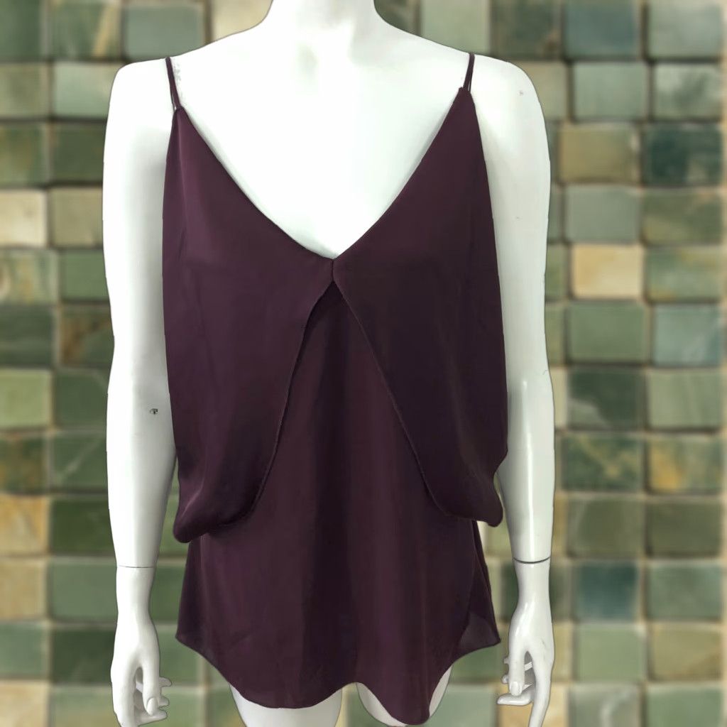 Bailey 44 Bailey 44 Blouse Shirt Womens MINT Red Layered Tiered Pullover Button V-Neck Size S / US 4 / IT 40 - 1 Thumbnail