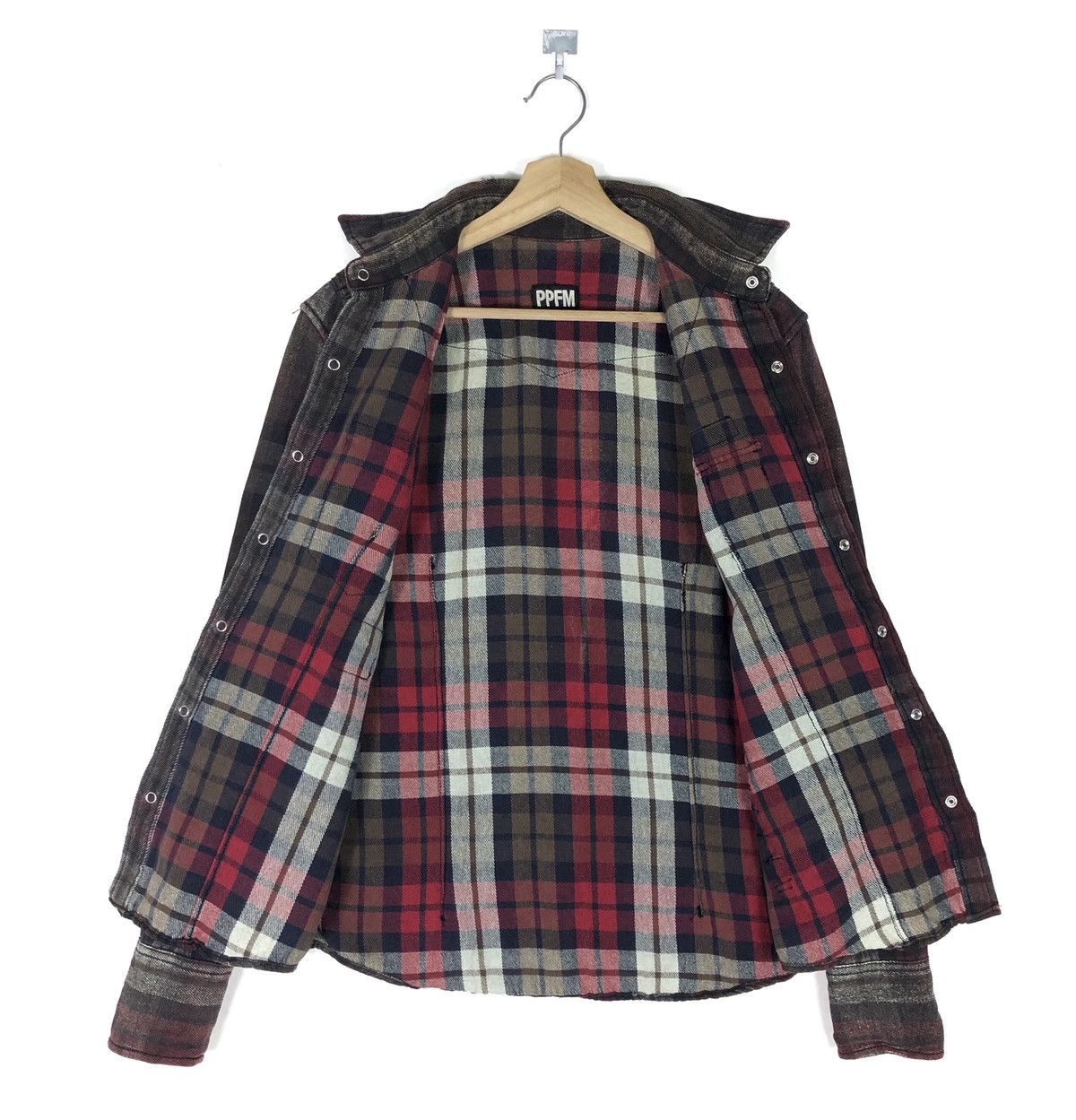 PPFM RARE🔥PPFM WESTERN PUNK CARGO BUTTON FLANNEL SHIRT JACKET Size US M / EU 48-50 / 2 - 3 Thumbnail