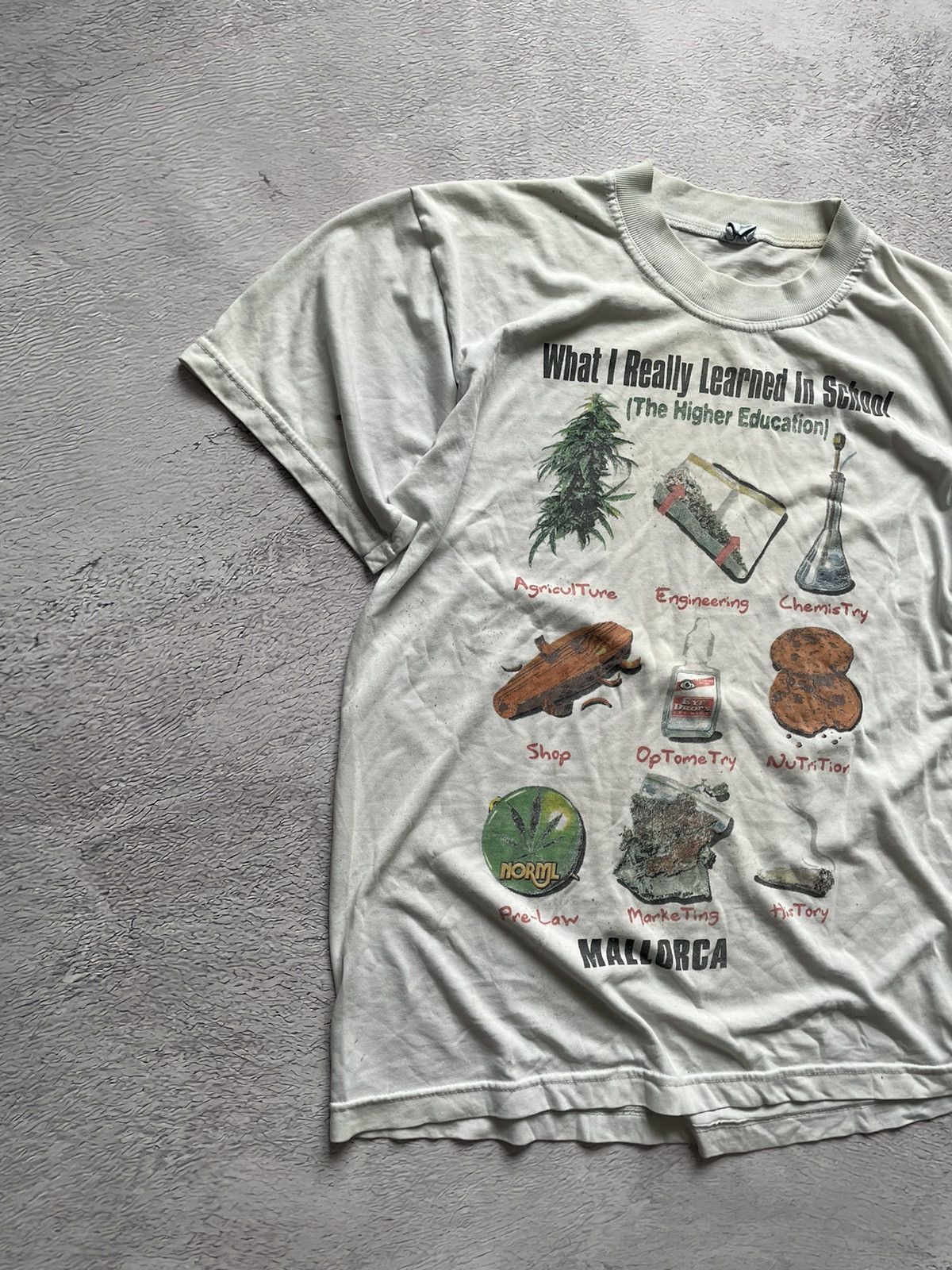 Vintage Vintage Tee «What I Really Learned In School» 90’s Rare Size US M / EU 48-50 / 2 - 2 Thumbnail