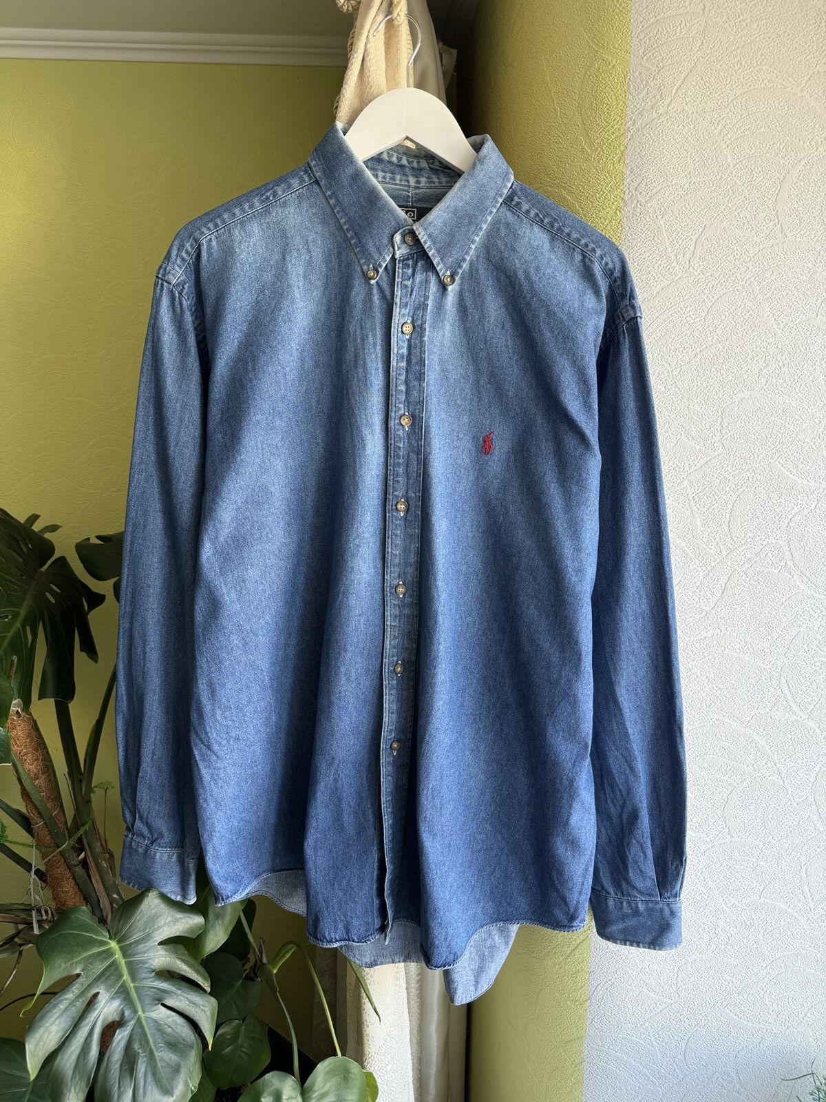 Polo Ralph Lauren Vintage 90s Polo Ralph Lauren Blaire Denim Shirt Button Up Size US XL / EU 56 / 4 - 2 Thumbnail