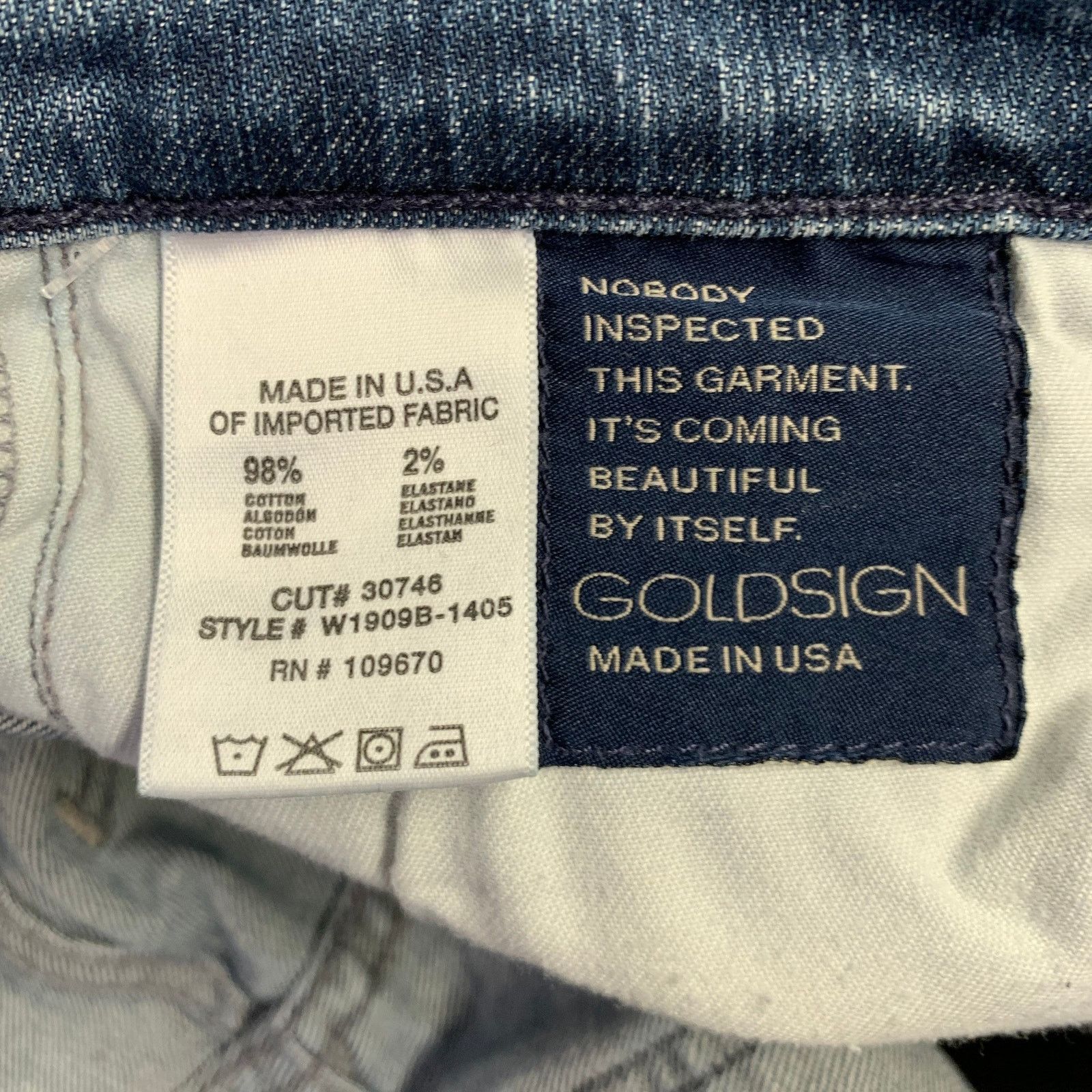 GOLDSIGN GOLDSIGN Size 27 Blue Cotton Blend Distressed Jeans Size 27" / US 4 / IT 40 - 6 Thumbnail