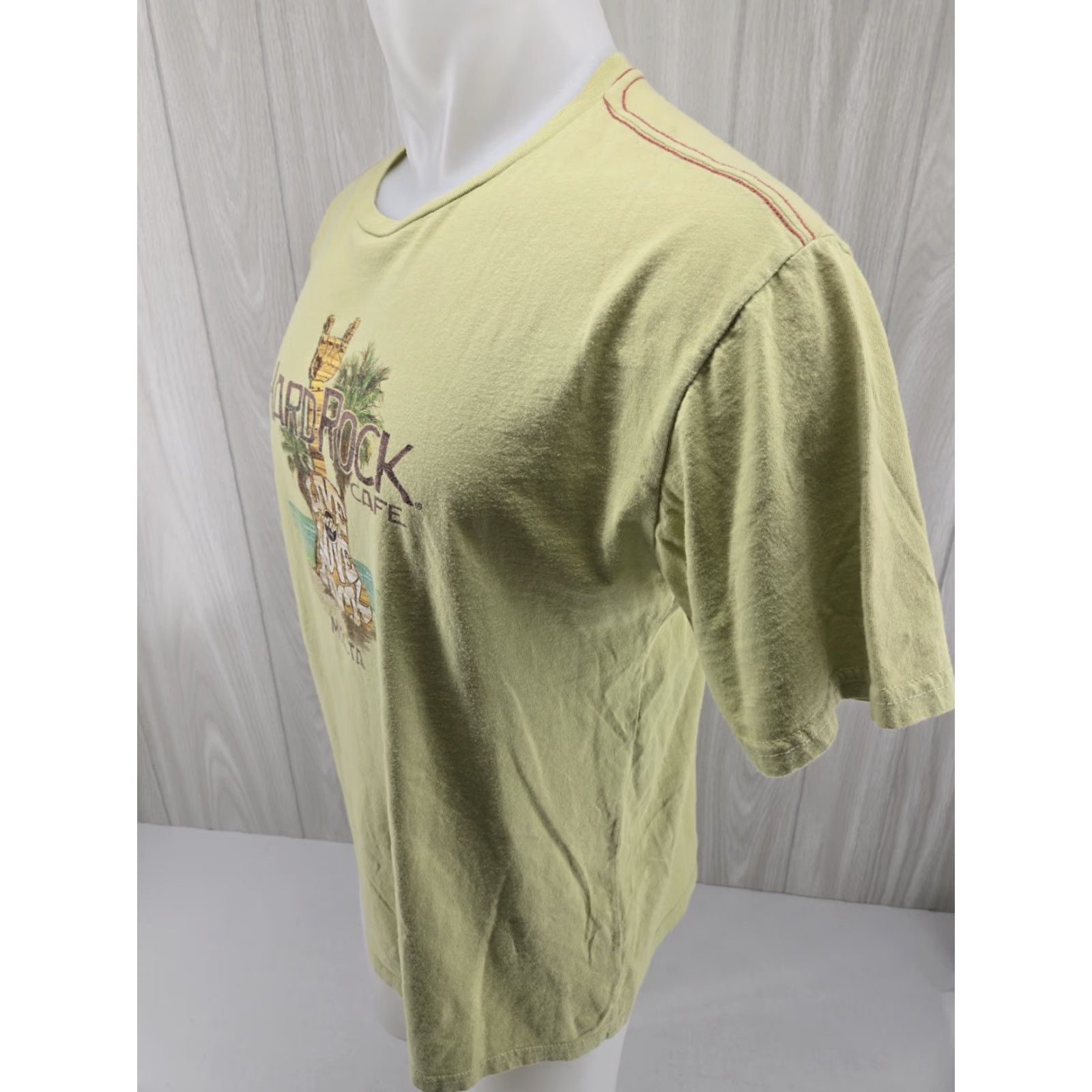 Hard Rock Cafe HARD ROCK CAFE Mens Malta Graphic T-Shirt Top L Green Size US L / EU 52-54 / 3 - 5 Thumbnail