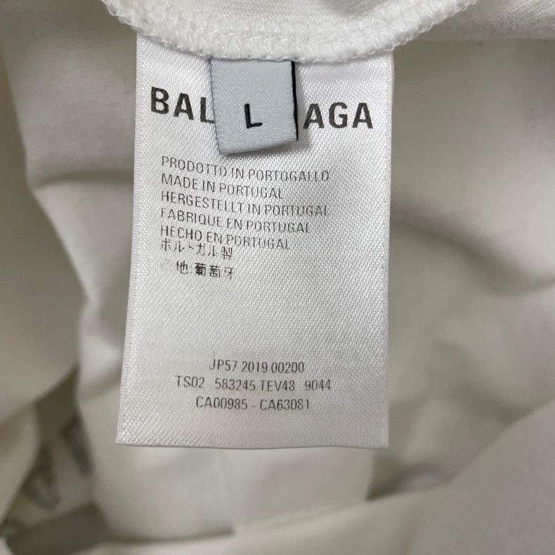 Balenciaga Balenciaga White Double B Lock Logo Short Sleeve T-Shirt 25 Size US L / EU 52-54 / 3 - 6 Thumbnail