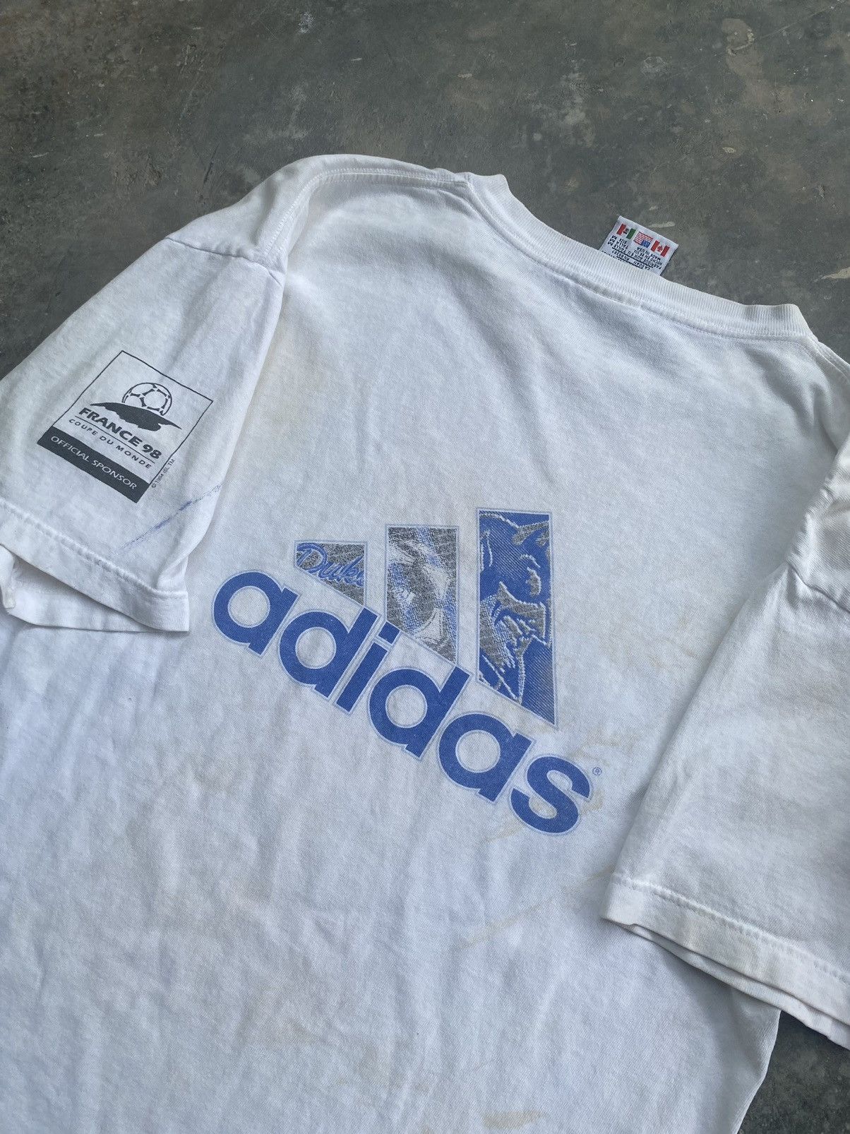 Adidas Rare Vintage 90s Adidas x Duke Soccer Camp Tee (1994) Size US M / EU 48-50 / 2 - 4 Thumbnail