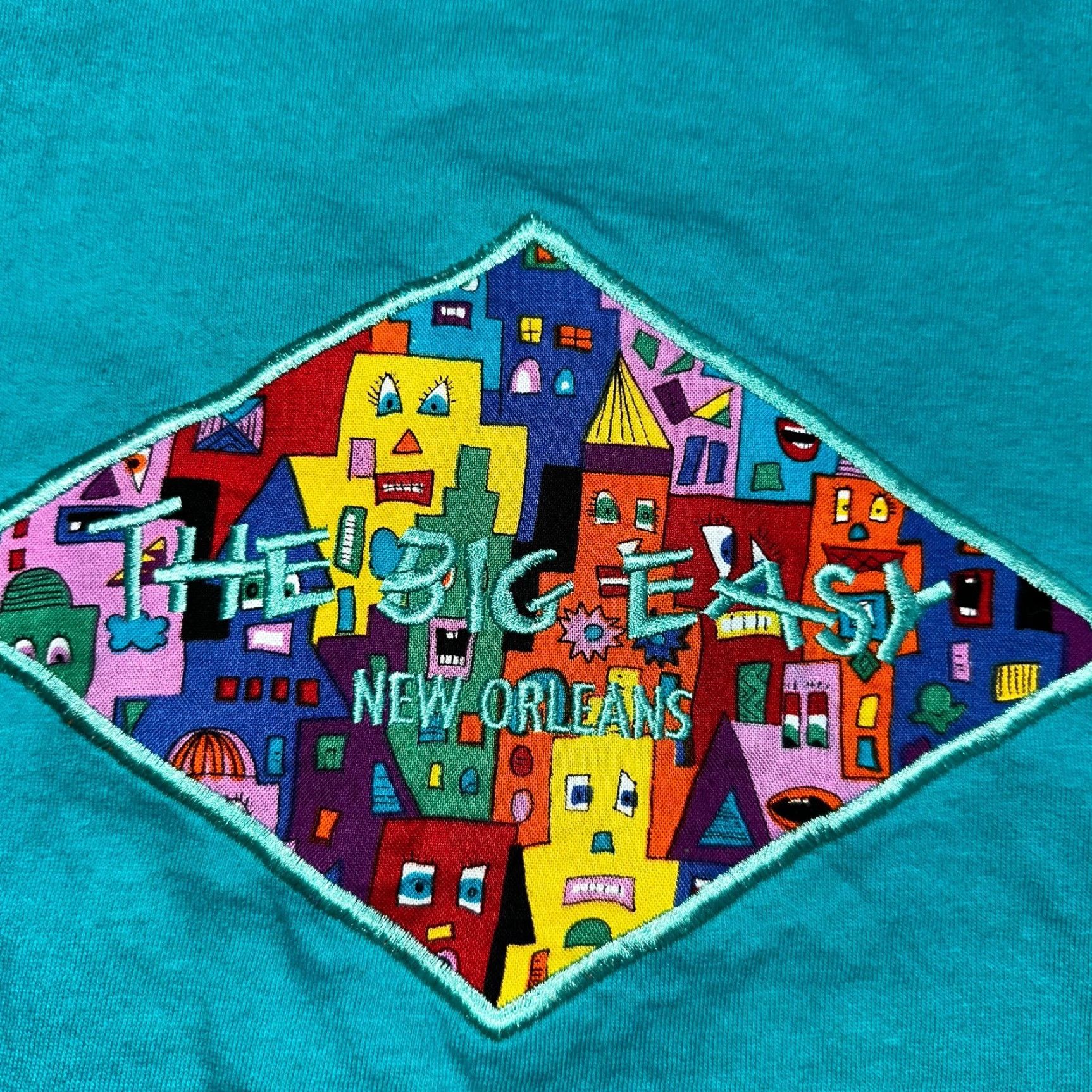 Vintage VINTAGE New Orleans Big Easy Embroidery VTG T Shirt 90s Single Stitch Travel USA Fun XL Green Mens Size US XL / EU 56 / 4 - 3 Thumbnail