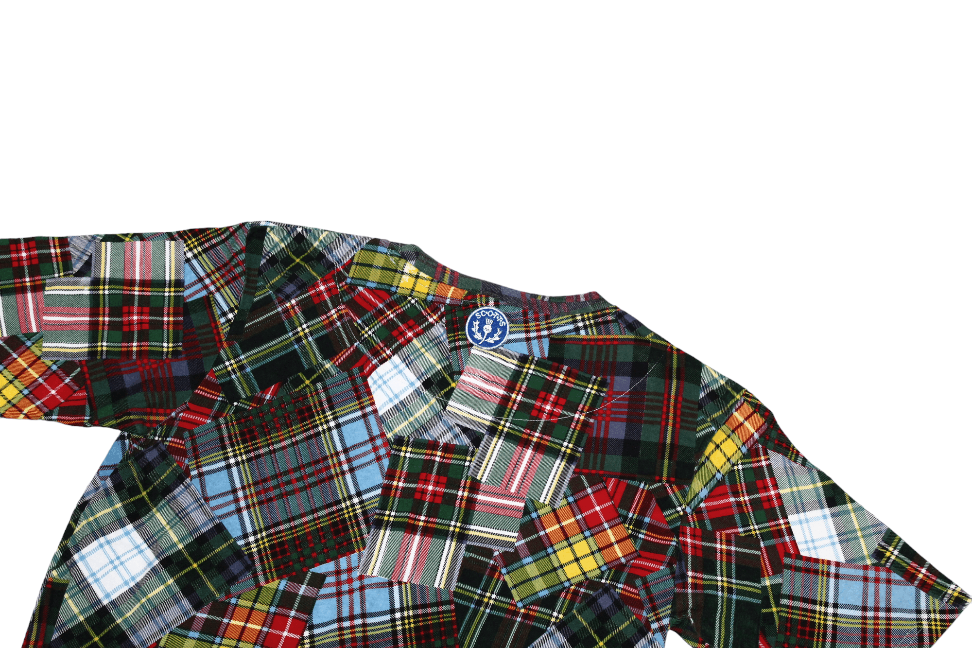 20471120 🔥Y2K SCOTTS design tartan patchwork grunge punk t-shirt Size US M / EU 48-50 / 2 - 5 Thumbnail