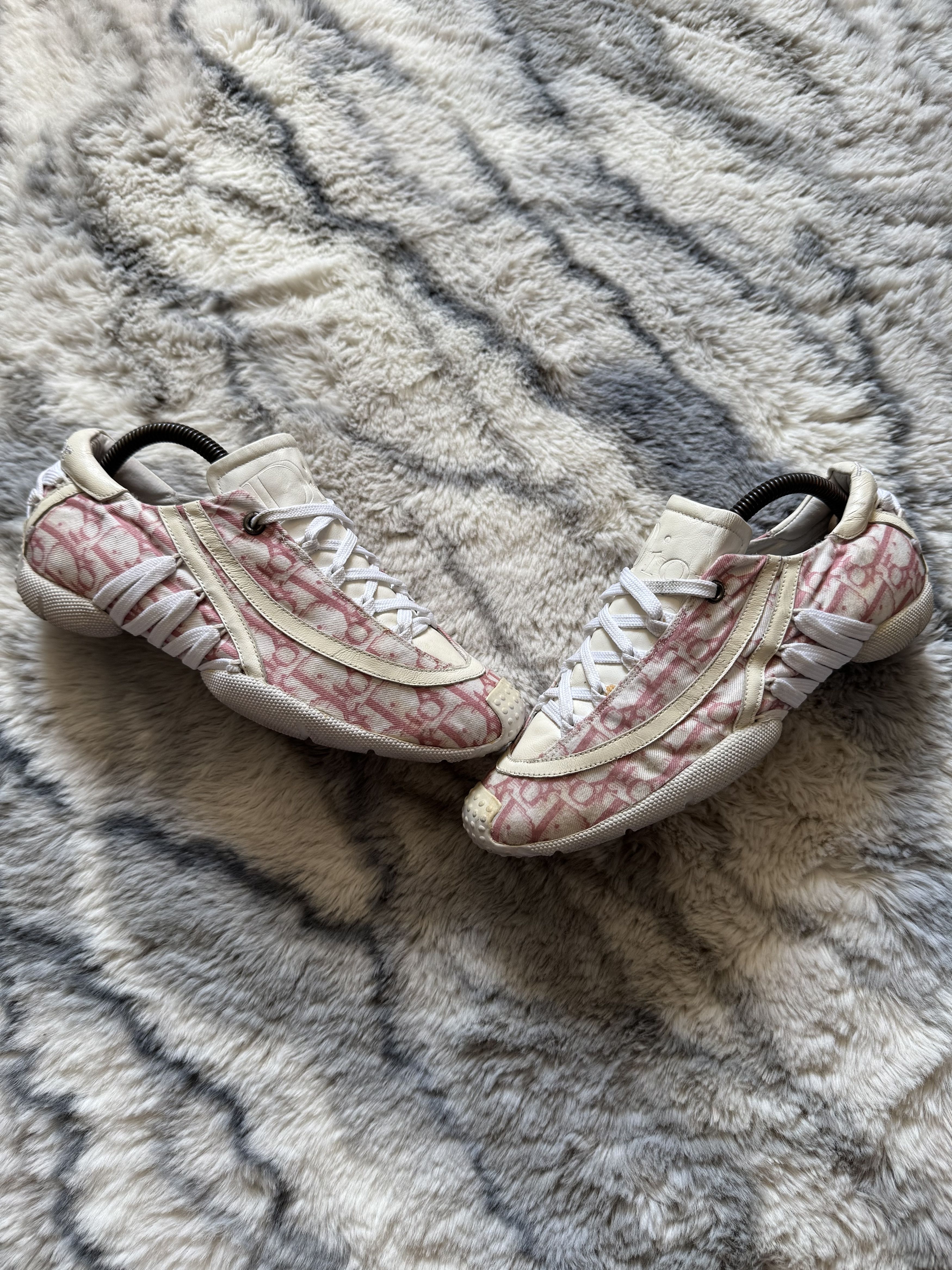 2000s Christian Dior Pink Monogram Low Top Sneakers Shoes