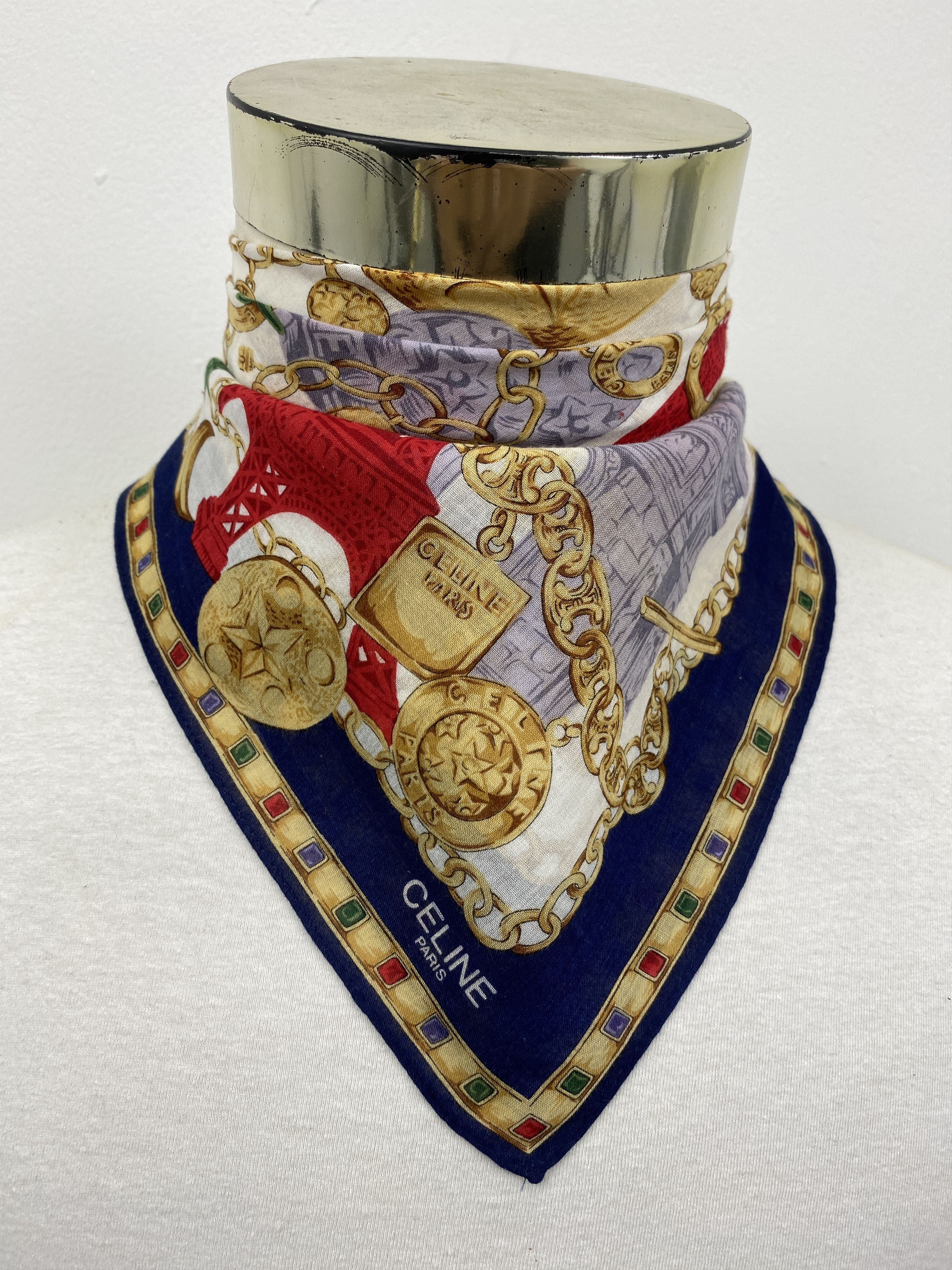 Celine Celine Handkerchief / Neckwear / Bandana HKC0547 Size ONE SIZE - 1 Thumbnail