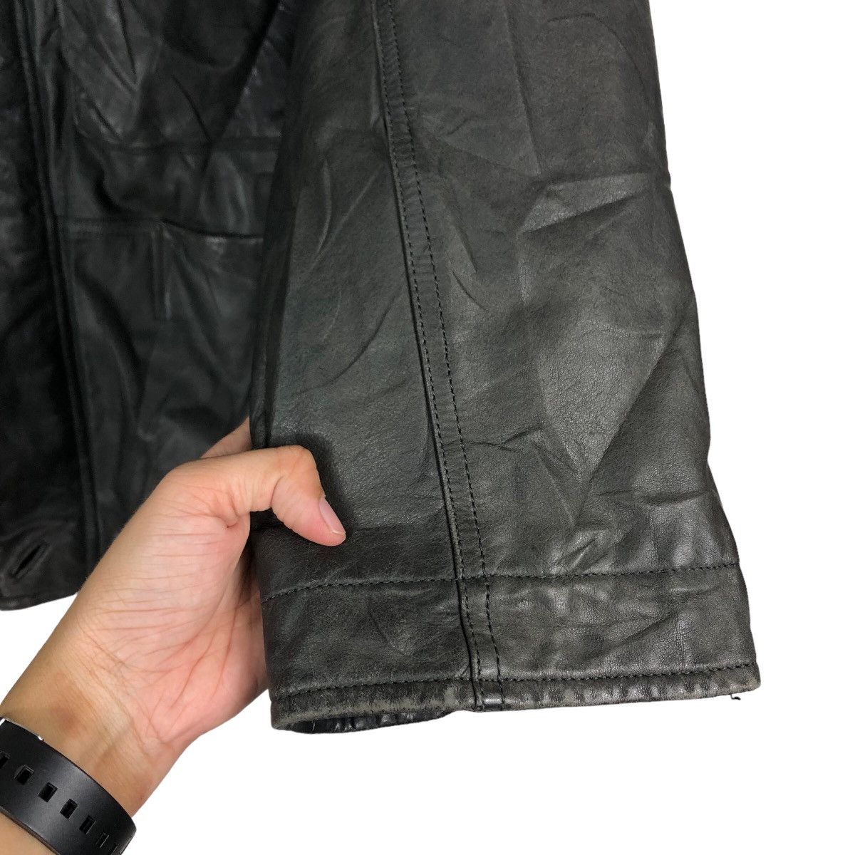 Japanese Brand 🔥Vintage Biker Genuine Leather Jacket Japan Made Size US L / EU 52-54 / 3 - 15 Thumbnail