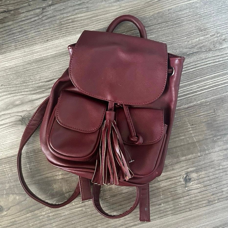 Forever 21 Burgundy Mini Backpack Purse in Red, Women's