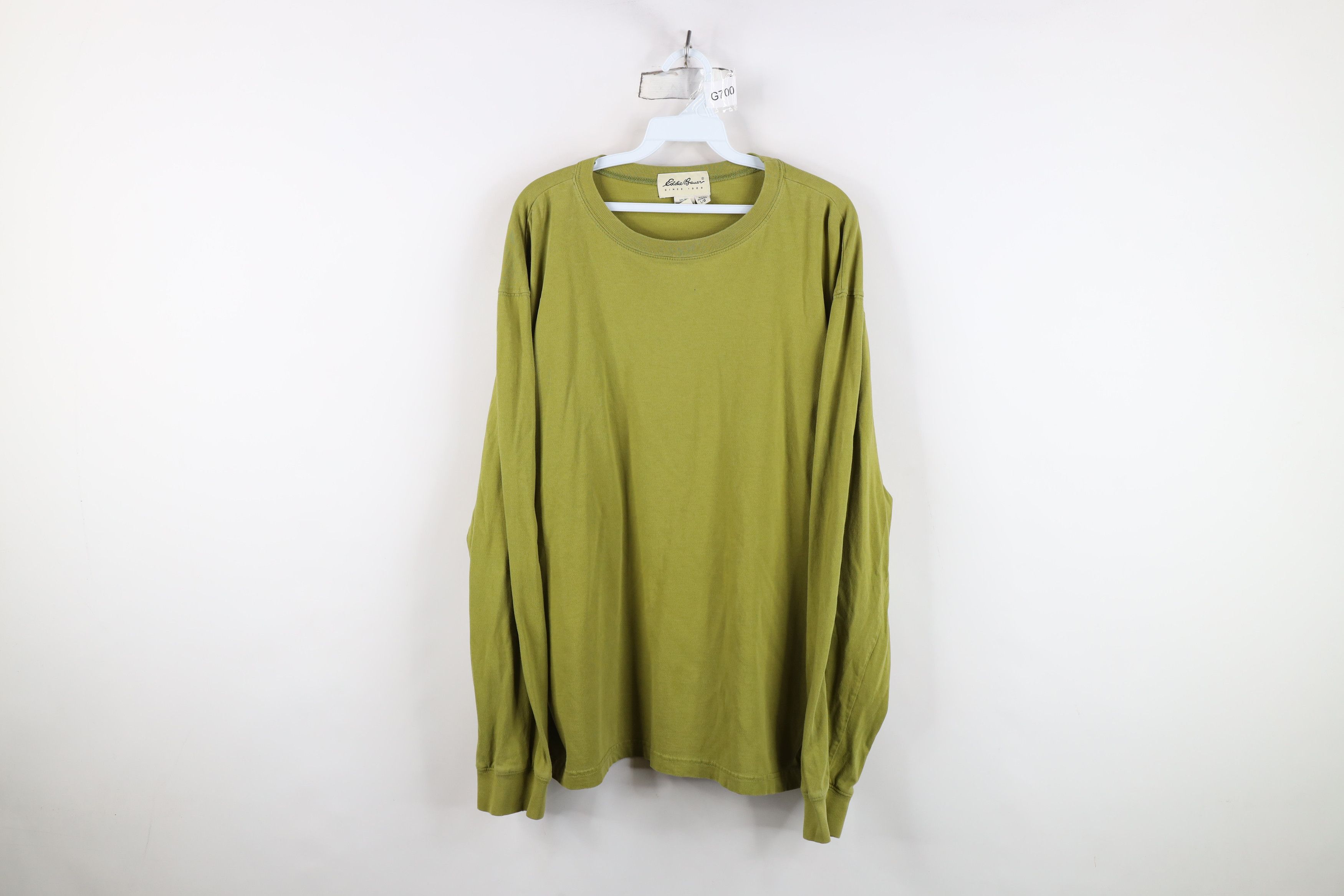 Eddie Bauer Vintage 90s Eddie Bauer Blank Cotton Long Sleeve T-Shirt Size US L / EU 52-54 / 3 - 1 Thumbnail