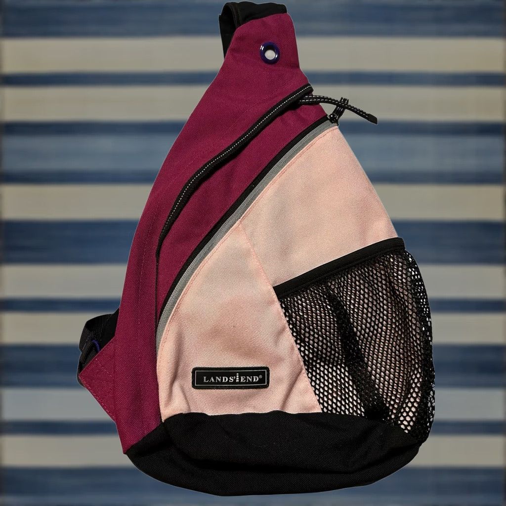 Lands' End Lands' End Pink Sling Crossbody Shoulder Bag Purse Nylon Women’s Tote Size ONE SIZE - 1 Thumbnail
