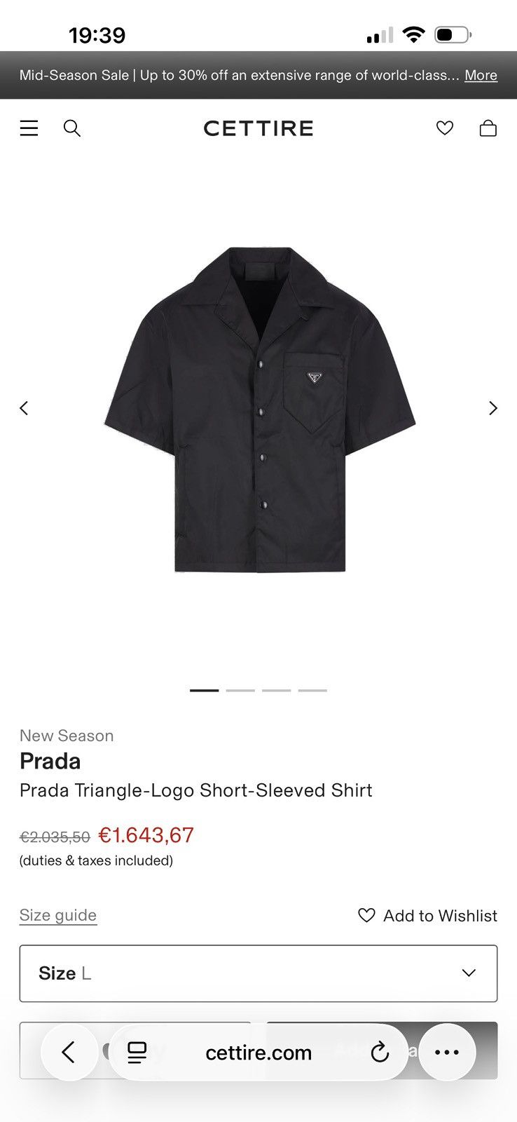 Prada Nylon shirt Size US L / EU 52-54 / 3 - 14 Thumbnail
