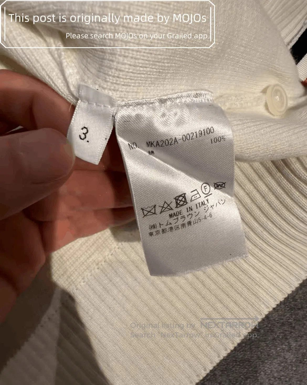 Thom Browne Sz 3 Thom Browne Gray Stripe White Knitwear. Size US L / EU 52-54 / 3 - 5 Thumbnail