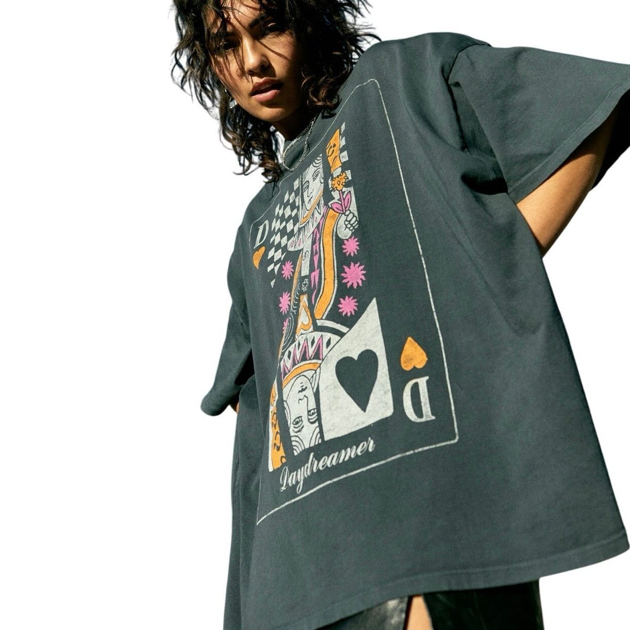 Daydreamer DAYDREAMER Queen One Size / OS Tee in Vintage Black New Size ONE SIZE - 5 Thumbnail