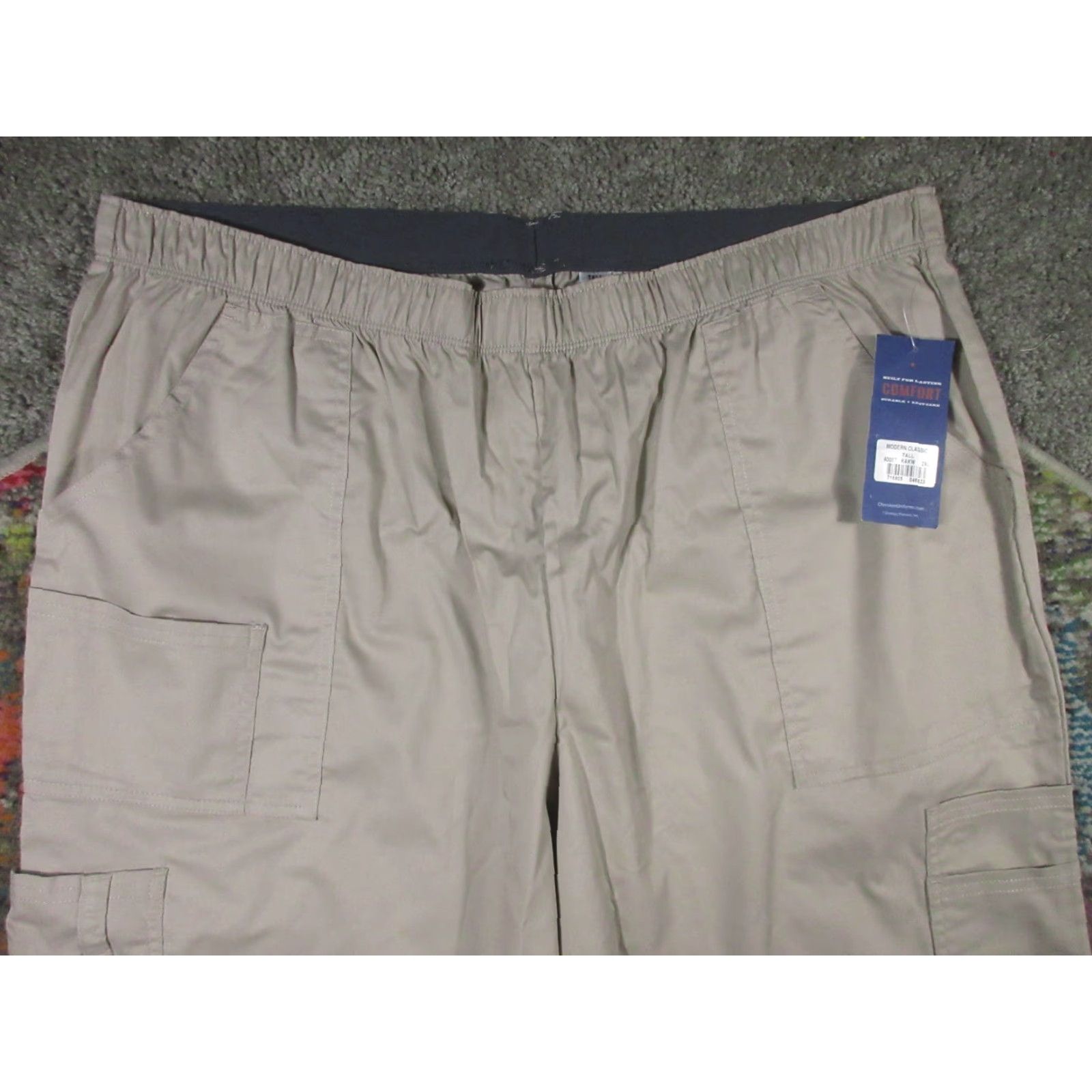 Cherokee Cherokee Scrub Pants Men 2XL Tall Beige Modern Classic NWT NEW Quality Cotton Blend Medical Workwear Size US 39 - 4 Thumbnail
