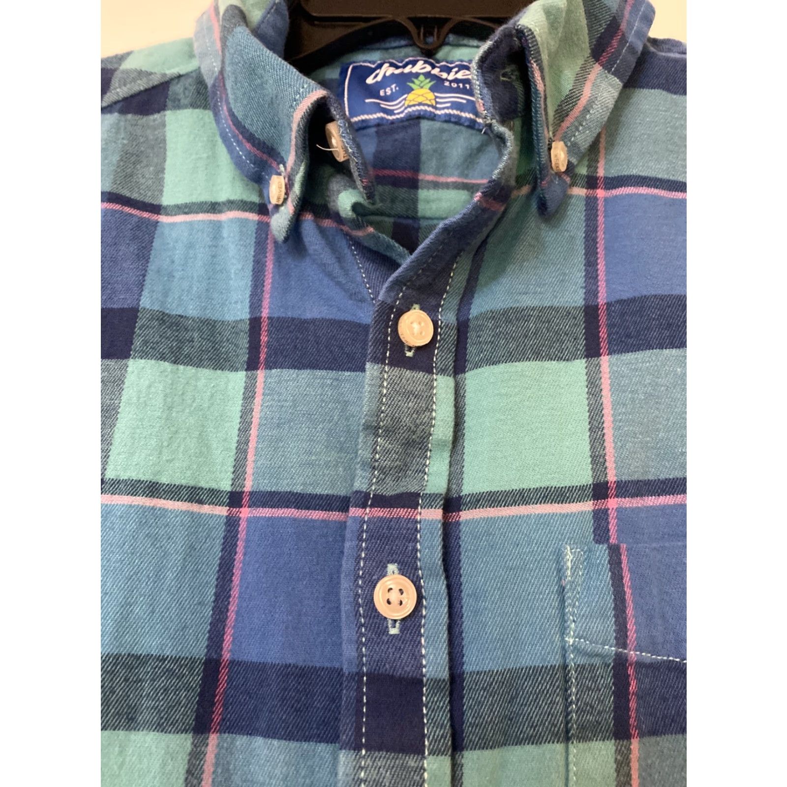 Chubbies Chubbies Shirt Long Sleeve Flannel Button-Up Plaid Cotton Blend Multicolor Mens Medium Size US M / EU 48-50 / 2 - 4 Thumbnail