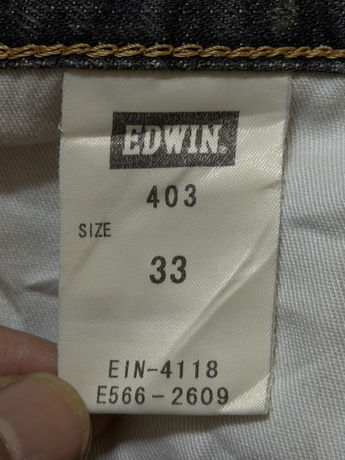 Edwin Vintage 90s Japan Edwin 403 Denim Faded Wash Straight Leg Size US 33 - 7 Thumbnail