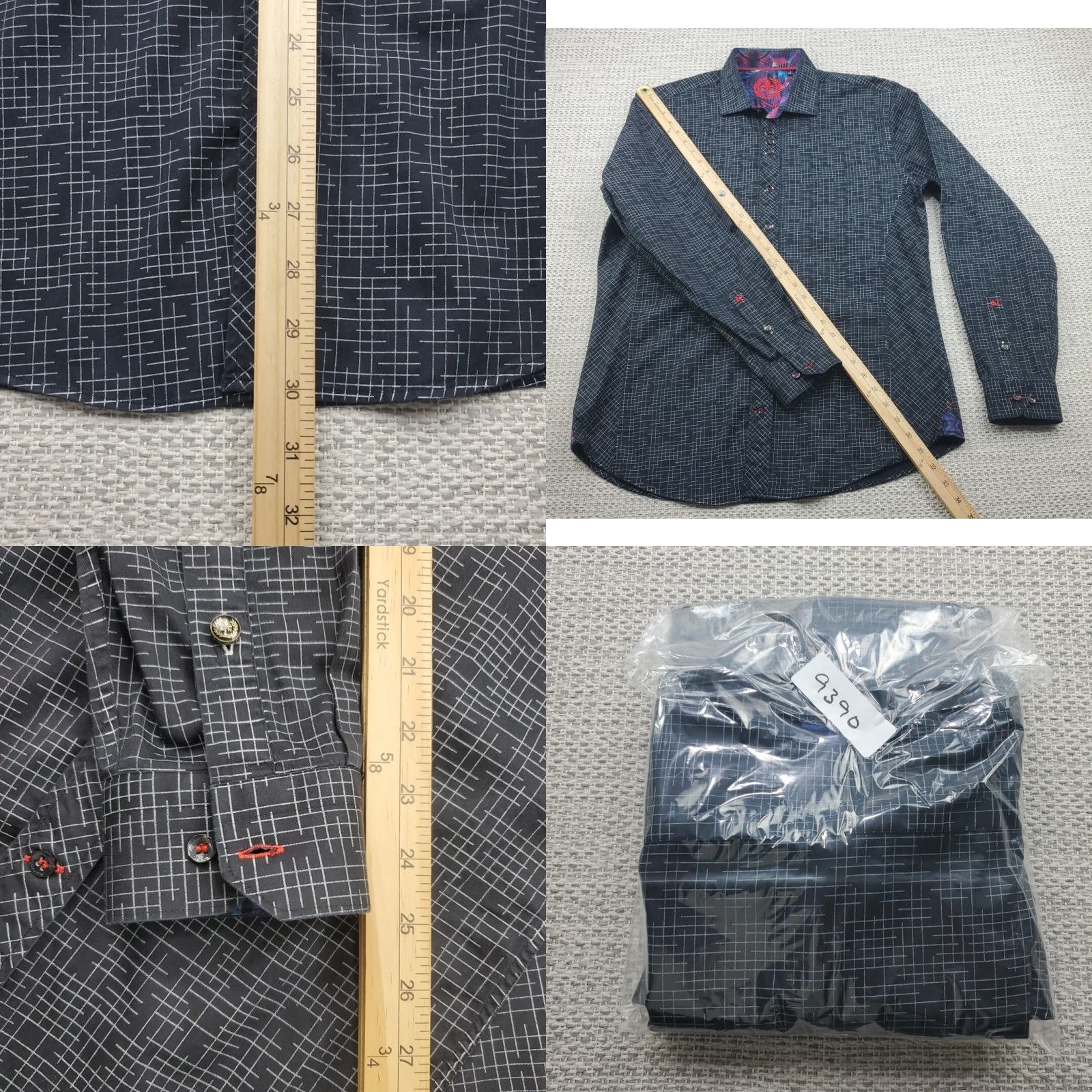 Au Noir VINTAGEAu Noir Roll Flip Cuff Dress Casual Shirt Mens 4 Large Button Up Mercerized Size US S / EU 44-46 / 1 - 9 Thumbnail