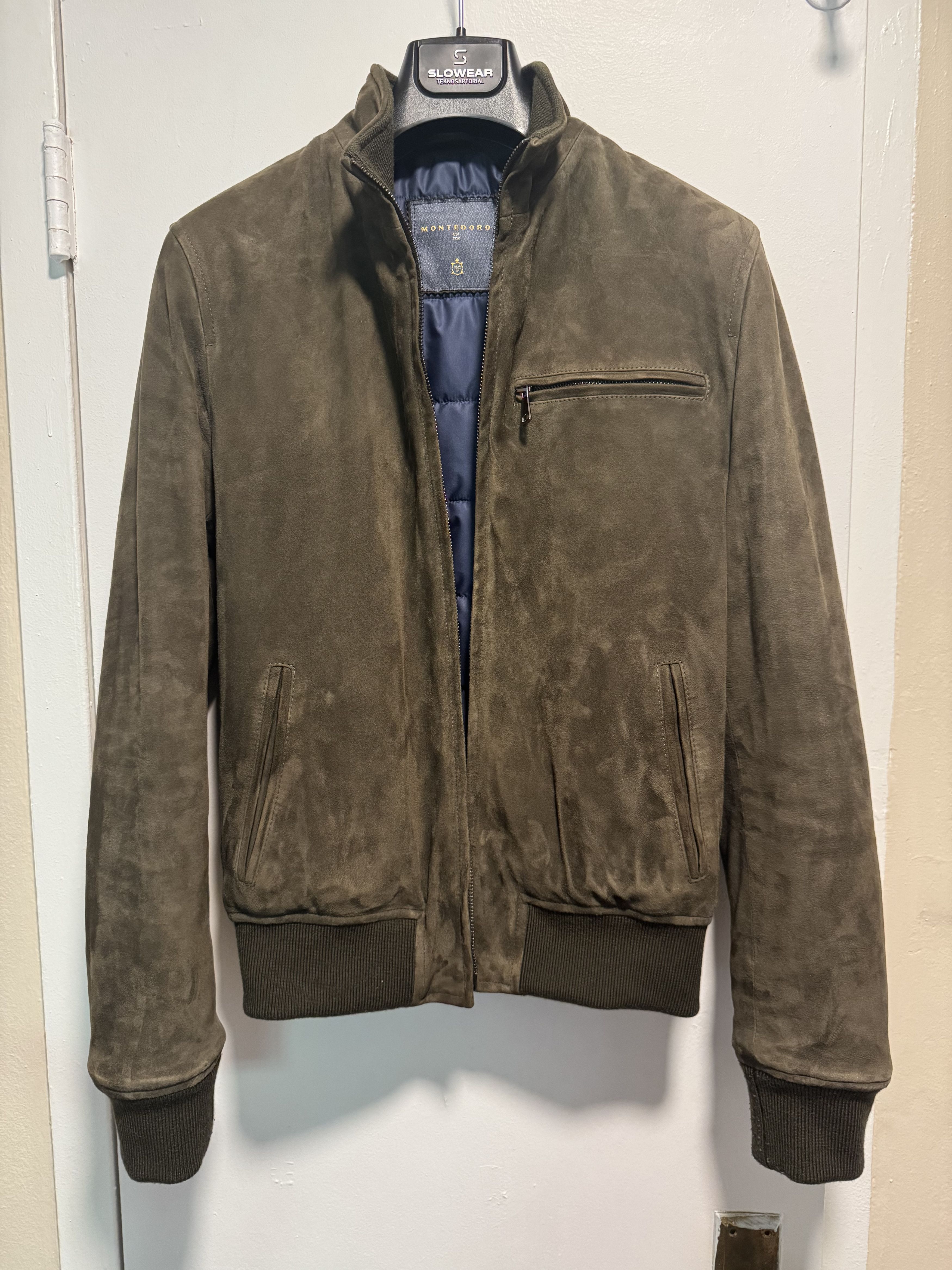 Slowear Montedoro Incotex Insulated Suede Bomber Size US S / EU 44-46 / 1 - 5 Thumbnail