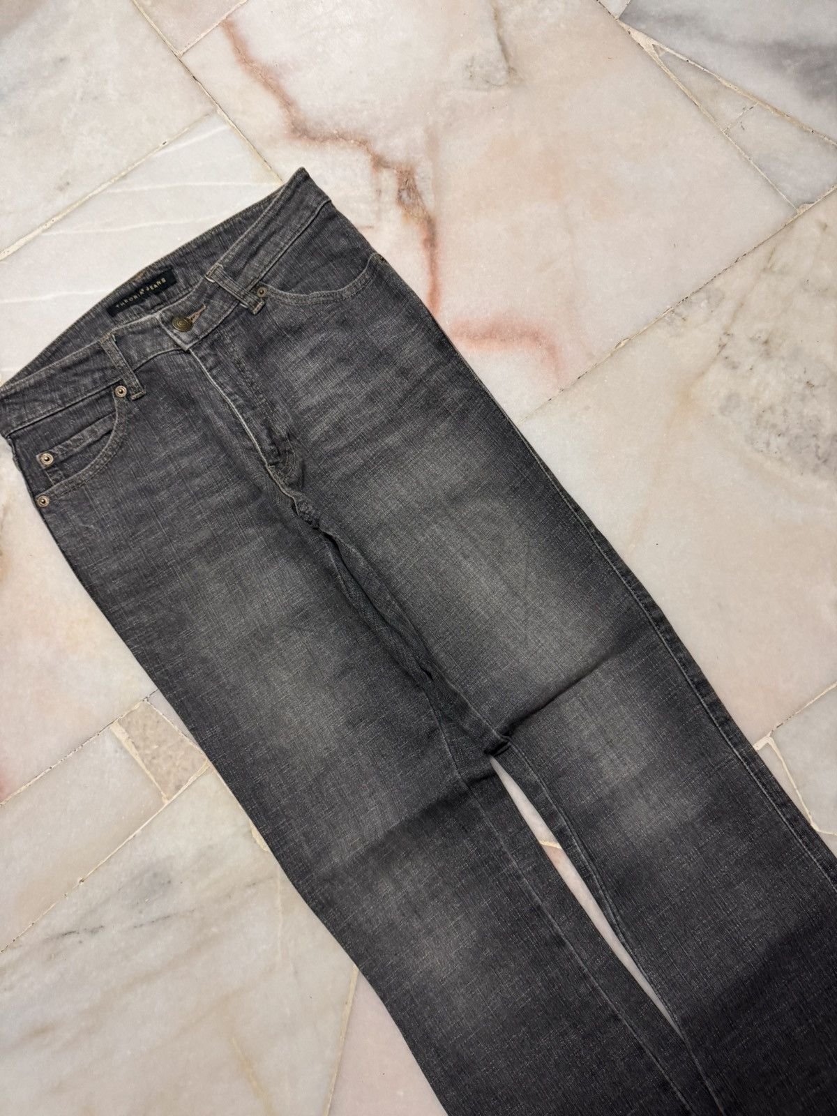 Vintage VINTAGE 1990s JAPANESE BELL BOTTOM FLARE MUD-WASHED Size US 26 / EU 42 - 6 Thumbnail