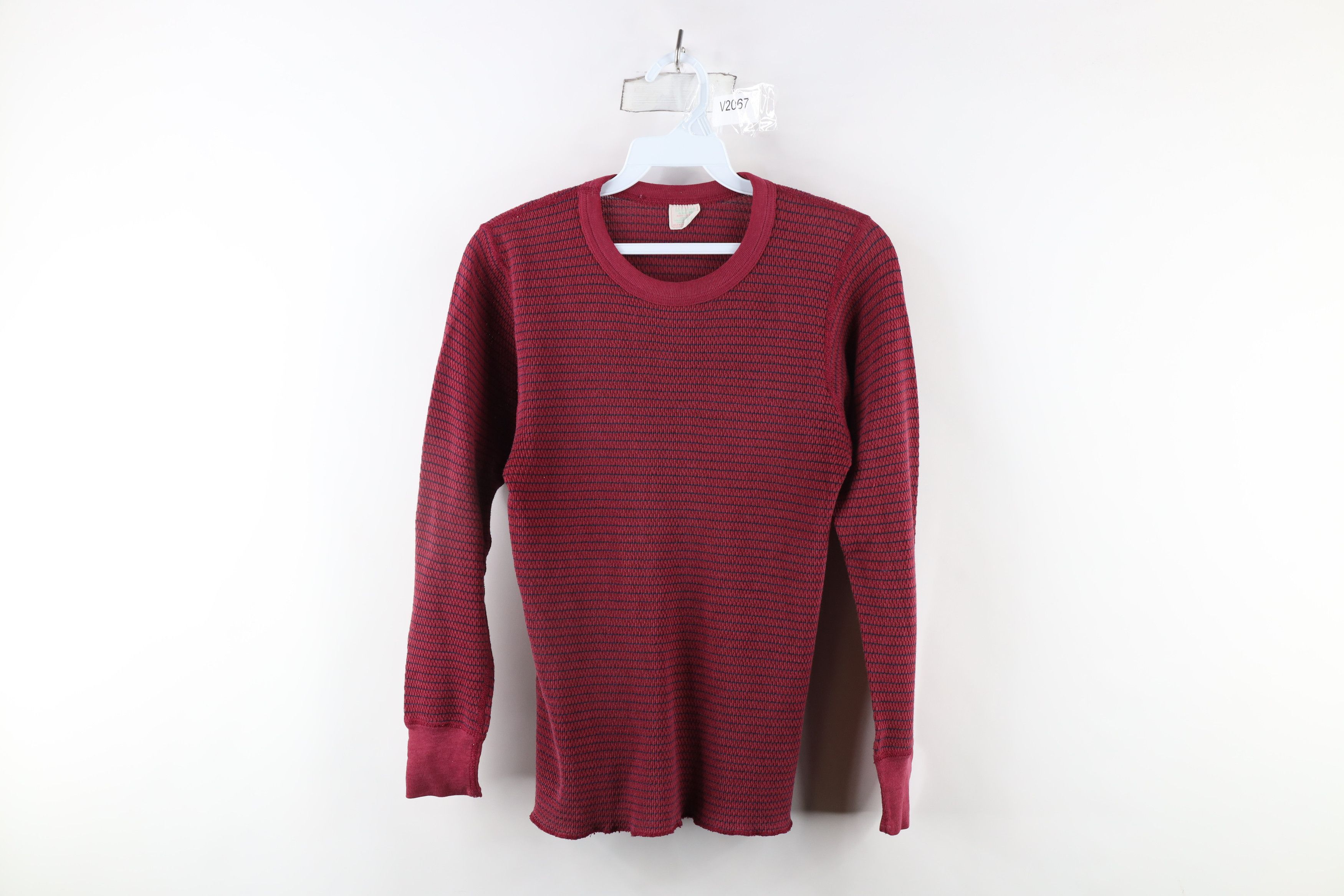 Vintage Vintage 70s Streetwear Thermal Waffle Knit T-Shirt USA Size US S / EU 44-46 / 1 - 1 Thumbnail