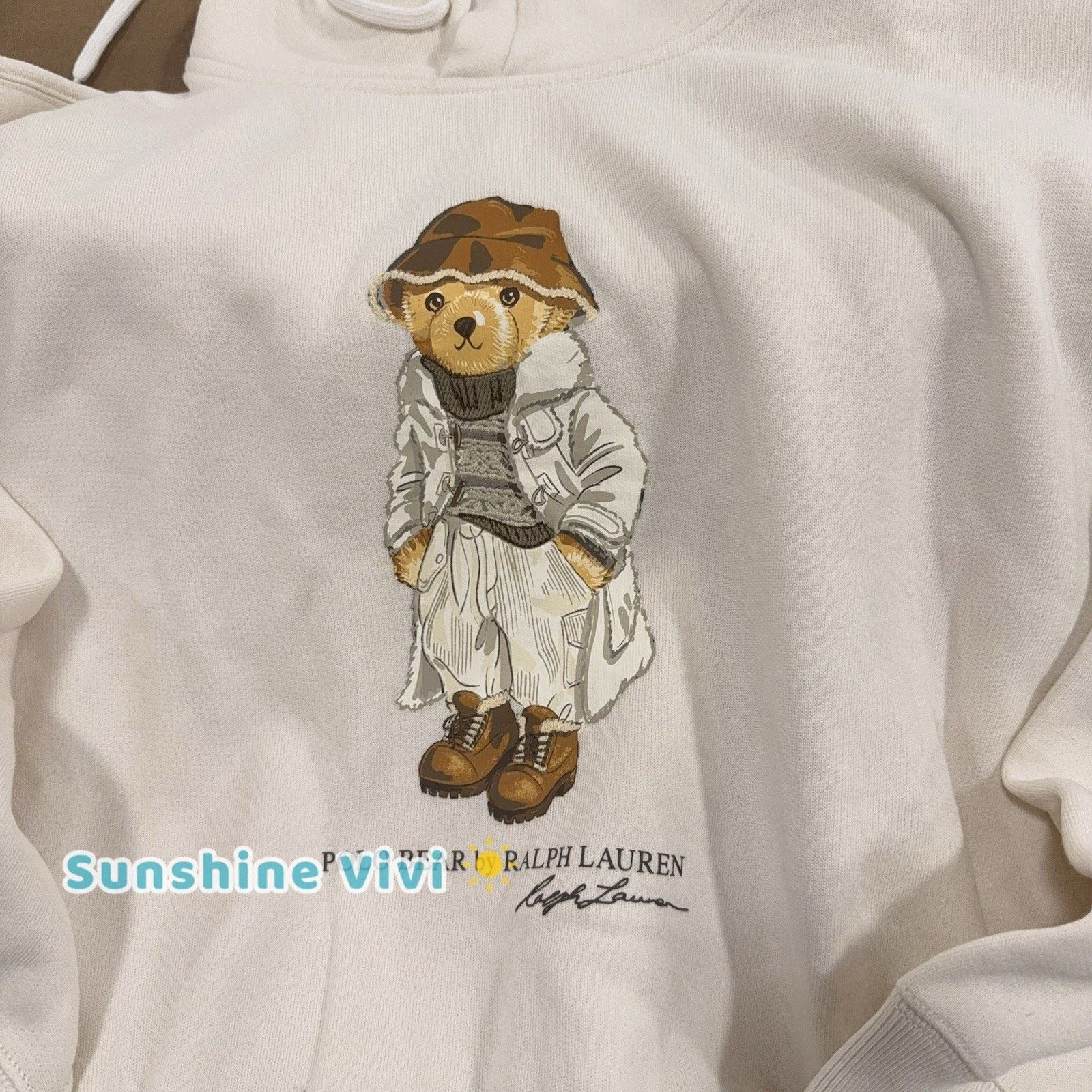 Polo Ralph Lauren NWT Ralph Lauren Women Polo Bear Fleece hoddie White Size US M / EU 48-50 / 2 - 2 Thumbnail