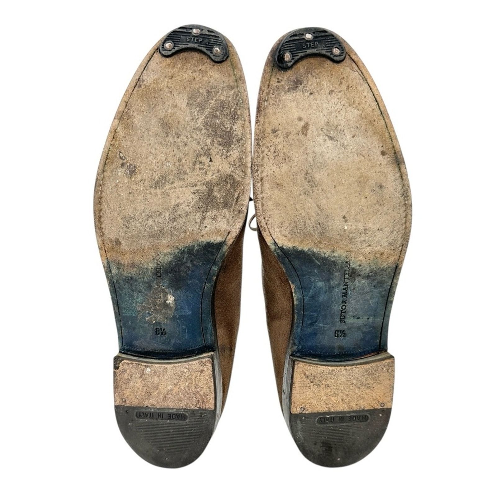Sutor Mantellassi Gray Brown Suede Leather Driving Shoes Slip On Loafers Size US 8.5 / EU 41-42 - 7 Thumbnail