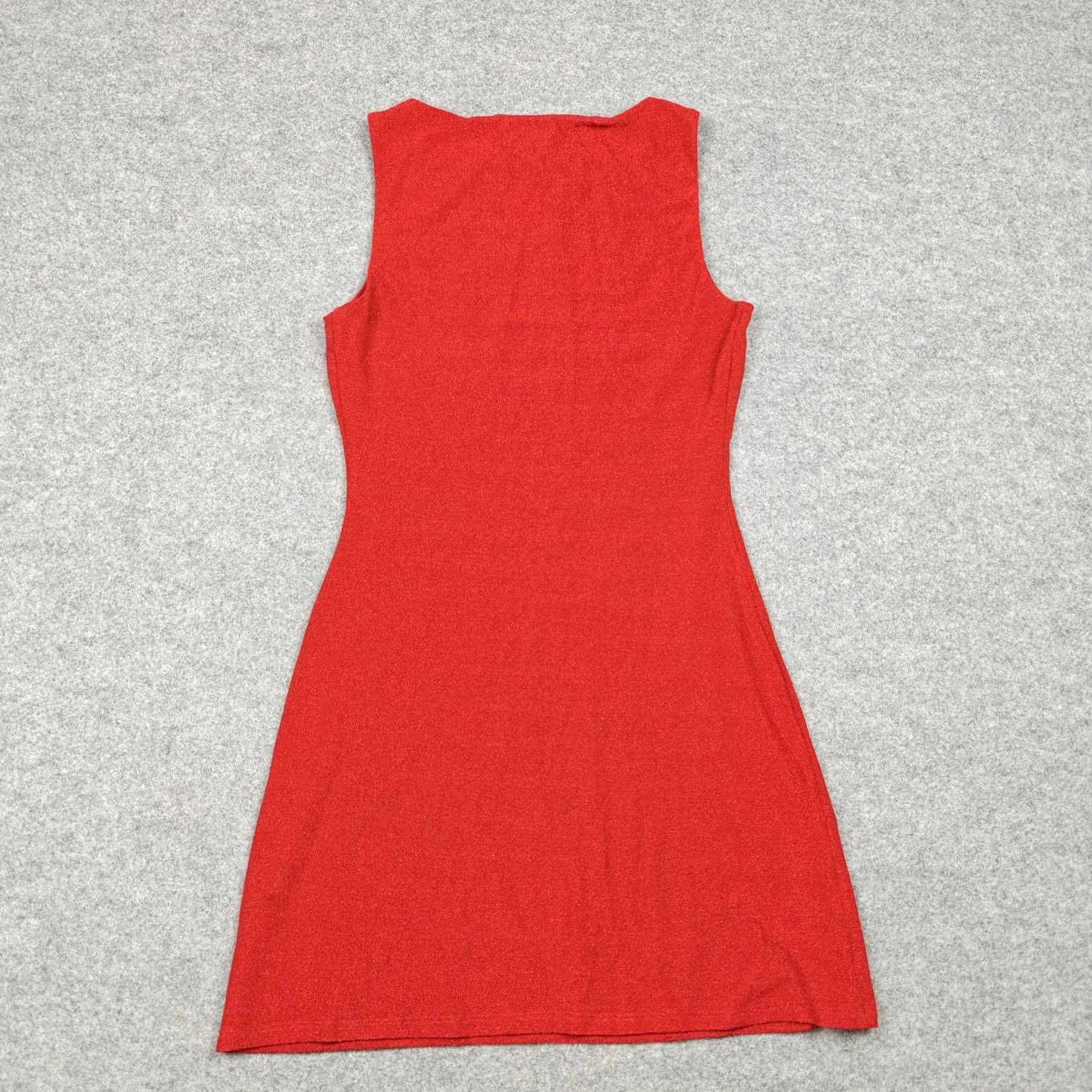 Reformation Reformation Dress Womens Small Red Metallic Knit Tank Bodycon Mini Lined Size S / US 4 / IT 40 - 6 Thumbnail