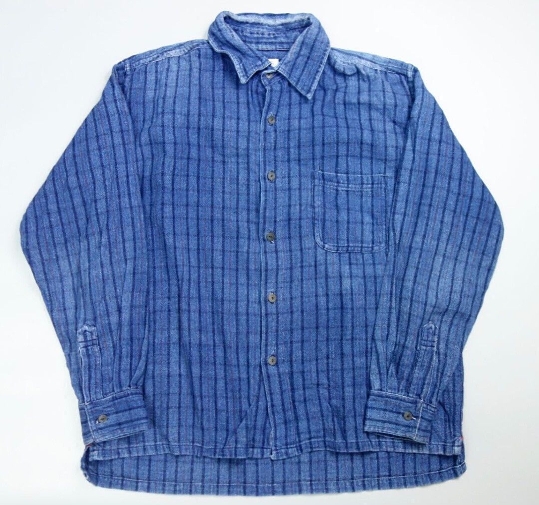 KOJIMA GENES Gaijin Made Blue Dyed Shirt Size US M / EU 48-50 / 2 - 1 Thumbnail