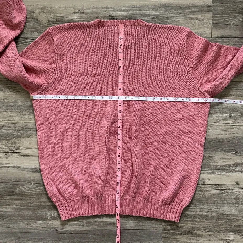 Polo Ralph Lauren Vintage Polo Ralph Lauren Pink Knitted Crewneck Sweater Size US XL / EU 56 / 4 - 5 Thumbnail