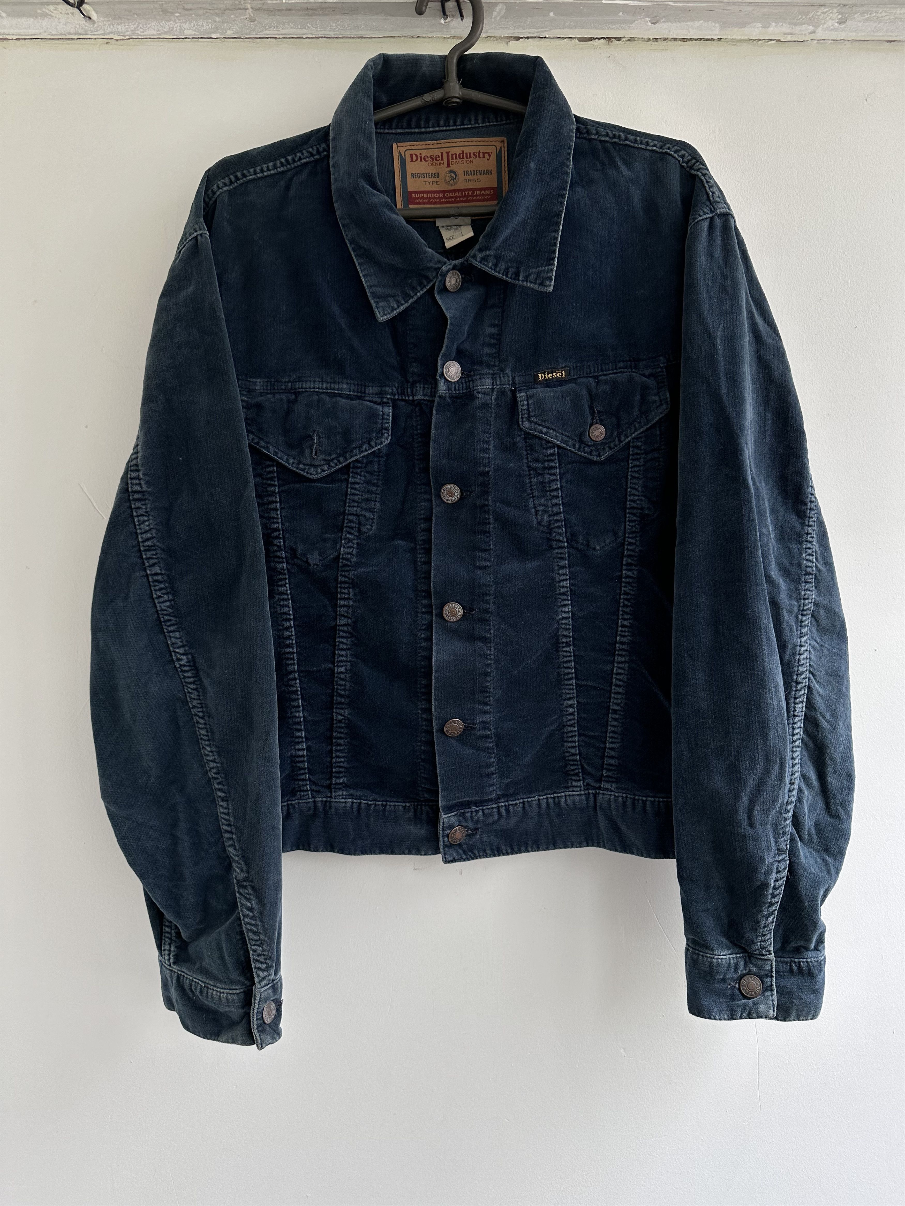 image of Diesel Jeans Jacket in Dark Blue, Men's (Size Medium)