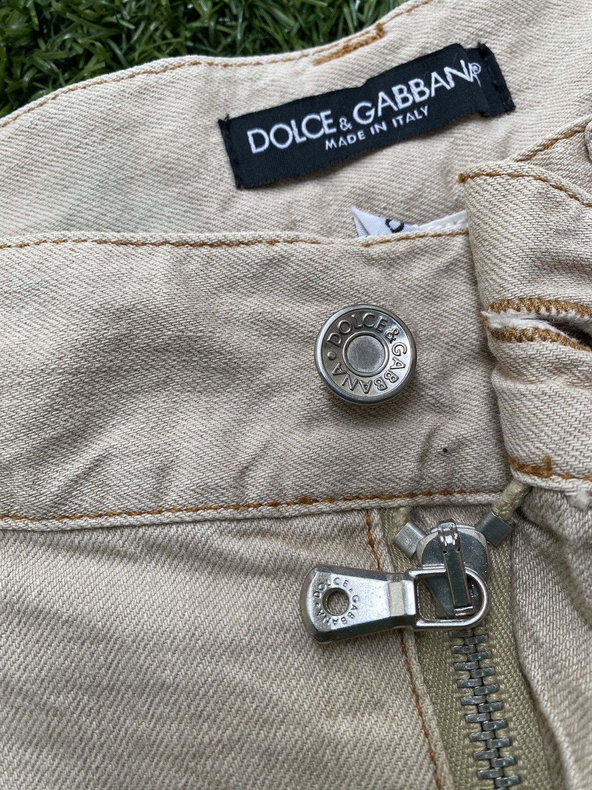 Dolce & Gabbana Vintage Dolce&Gabbana Cream Jeans Size US 36 / EU 52 - 4 Thumbnail