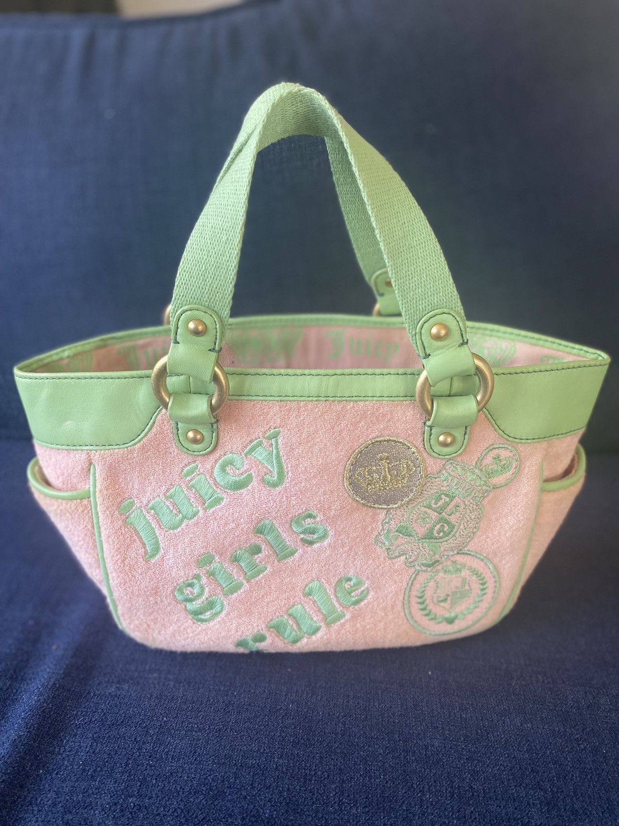 Juicy Couture Juicy Couture Girls Rule Bag Purse Tote Terry Y2K Size ONE SIZE - 1 Thumbnail