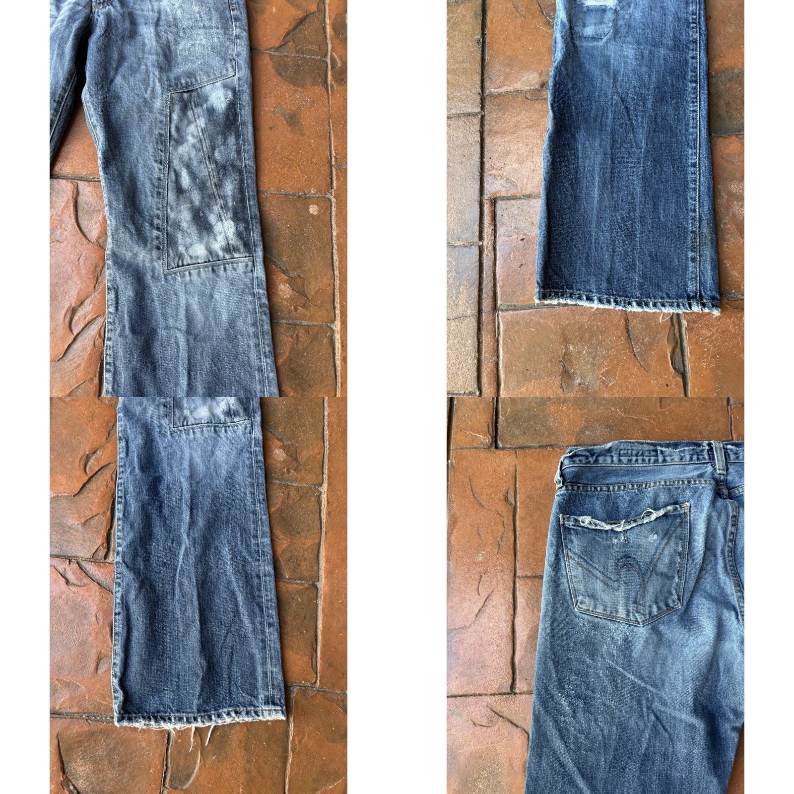 Citizens Of Humanity Y2K Citizens Of Humanity Jeans Mens 36x33.5 Jagger Bootcut Distressed Denim Blue 5-Pocket Belt Loops Slim Relaxed USA Size US 36 / EU 52 - 8 Thumbnail