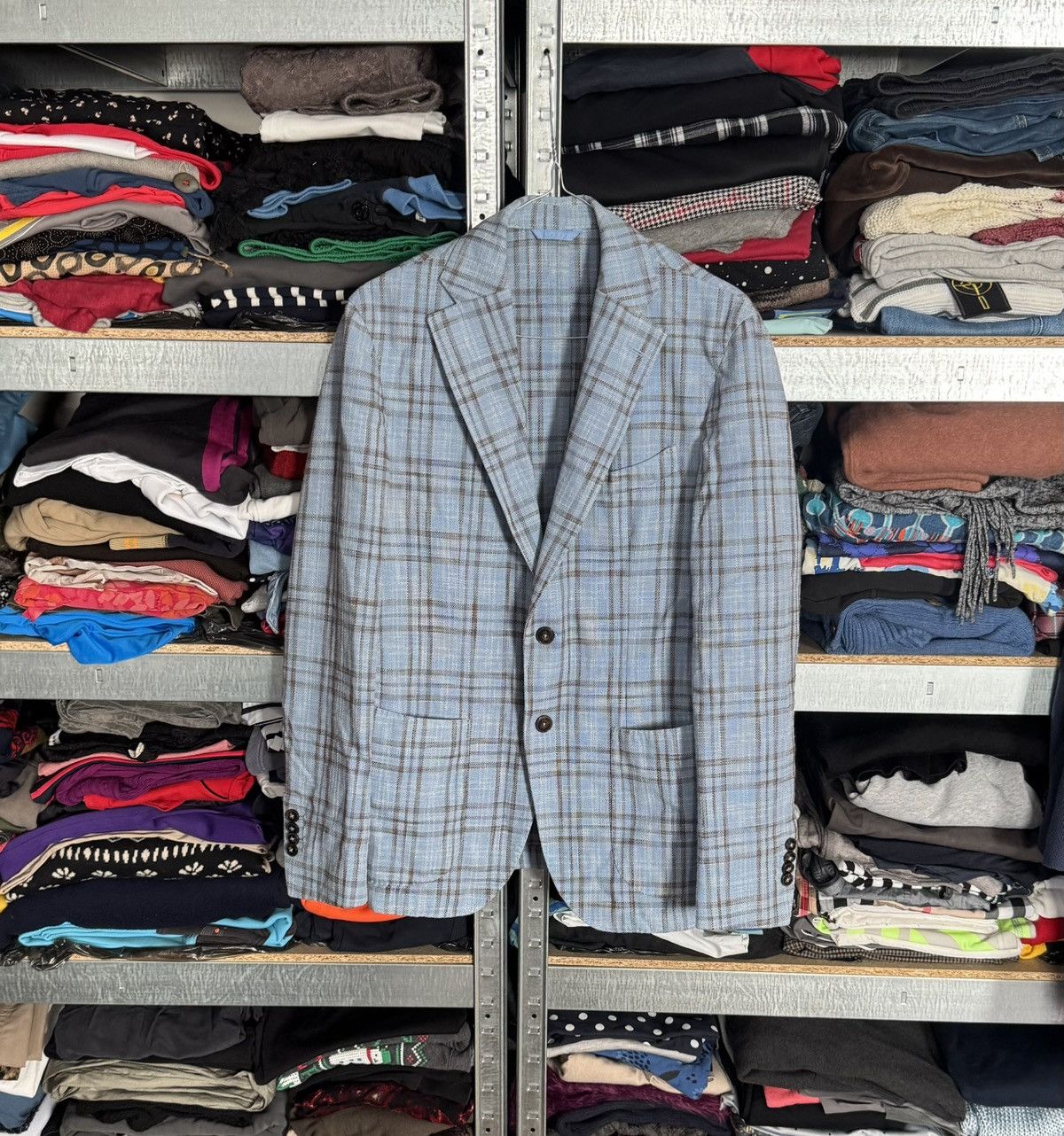 L.B.M. 1911 L.B.M. 1911 tailored Chekered wool blazer casual jacket Size 48R - 19 Thumbnail