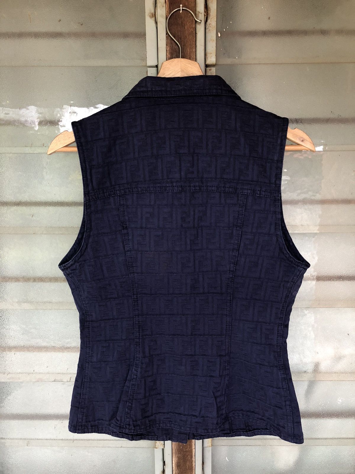 Fendi Fendi Monogram Denim Vest Size US S / EU 44-46 / 1 - 8 Thumbnail