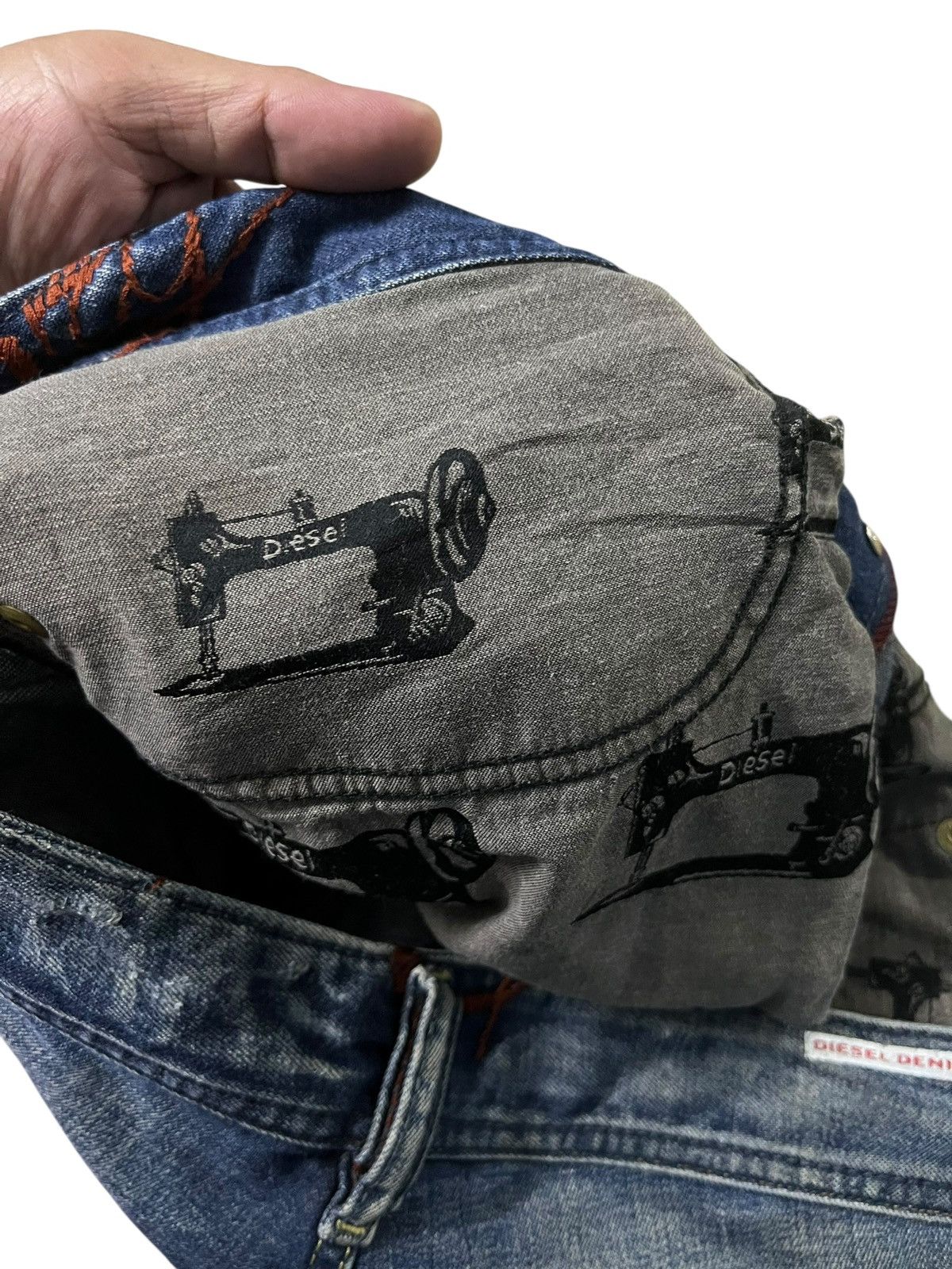 If Six Was Nine Flare Distressed Diesel Denim Gallery Sick Jean Size US 33 - 18 Thumbnail