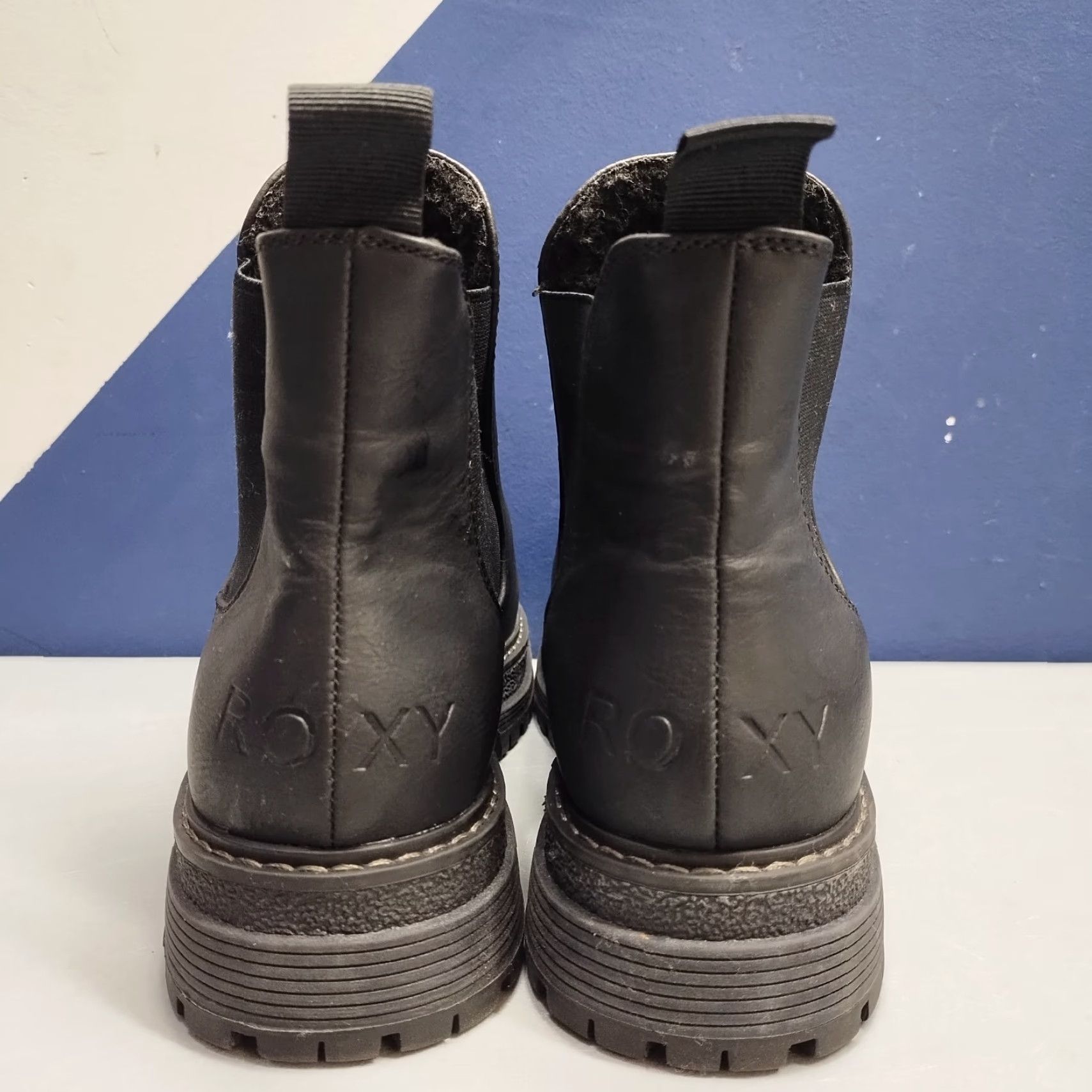 Vintage ROXY Womens, Chelsea, Boots - Roxy Lorena II Chelsea - Size 8.5 - Black Upper Synthetic - Almond Toe - Slip On - 8.5 Womens Boots Size US 9 / IT 39 - 5 Thumbnail
