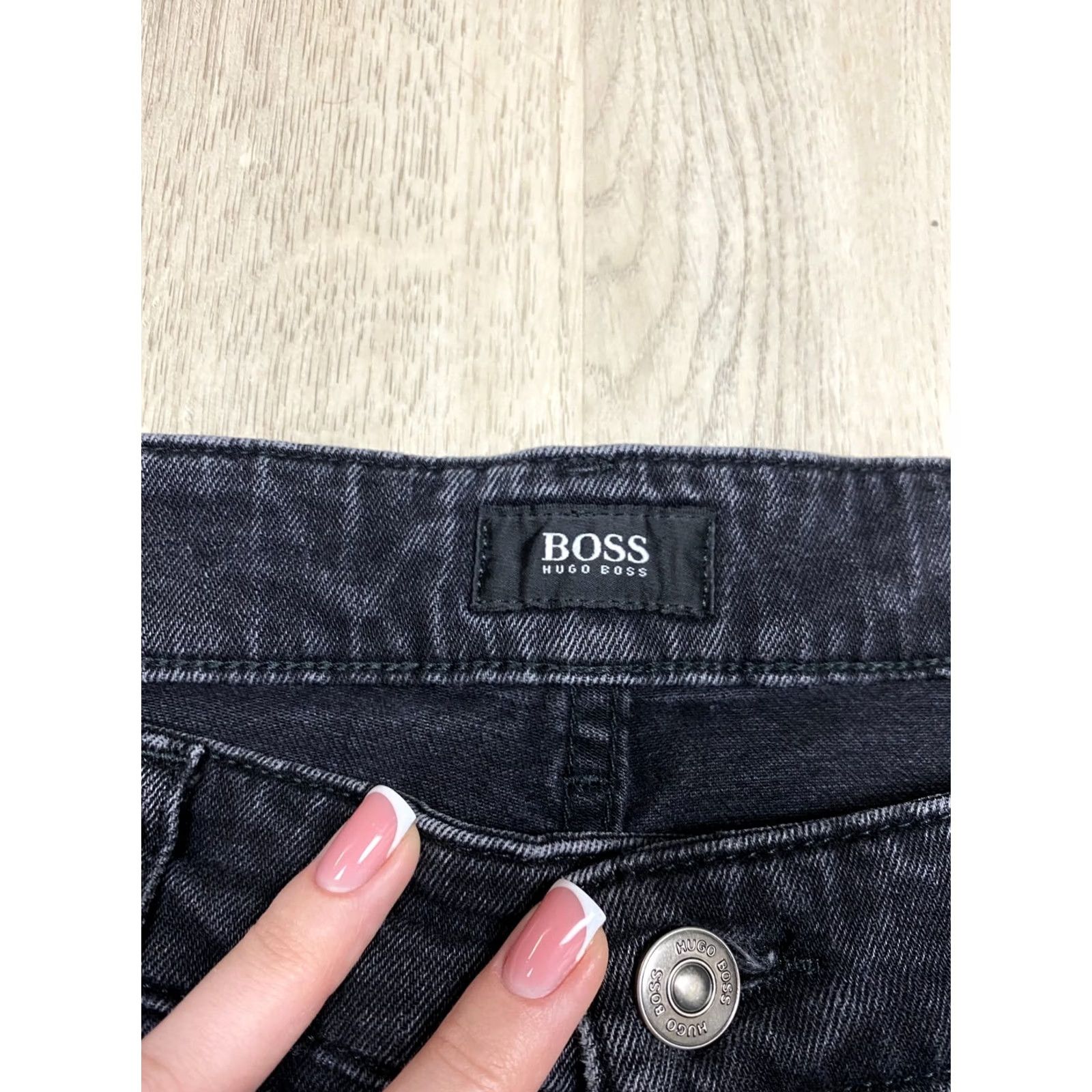 Hugo Boss HUGO BOSS Mens Grey Denim Jeans Size 34 Slim Straight 34 Inseam 34 In Color Grey/Gray Jeans Size US 34 / EU 50 - 4 Thumbnail