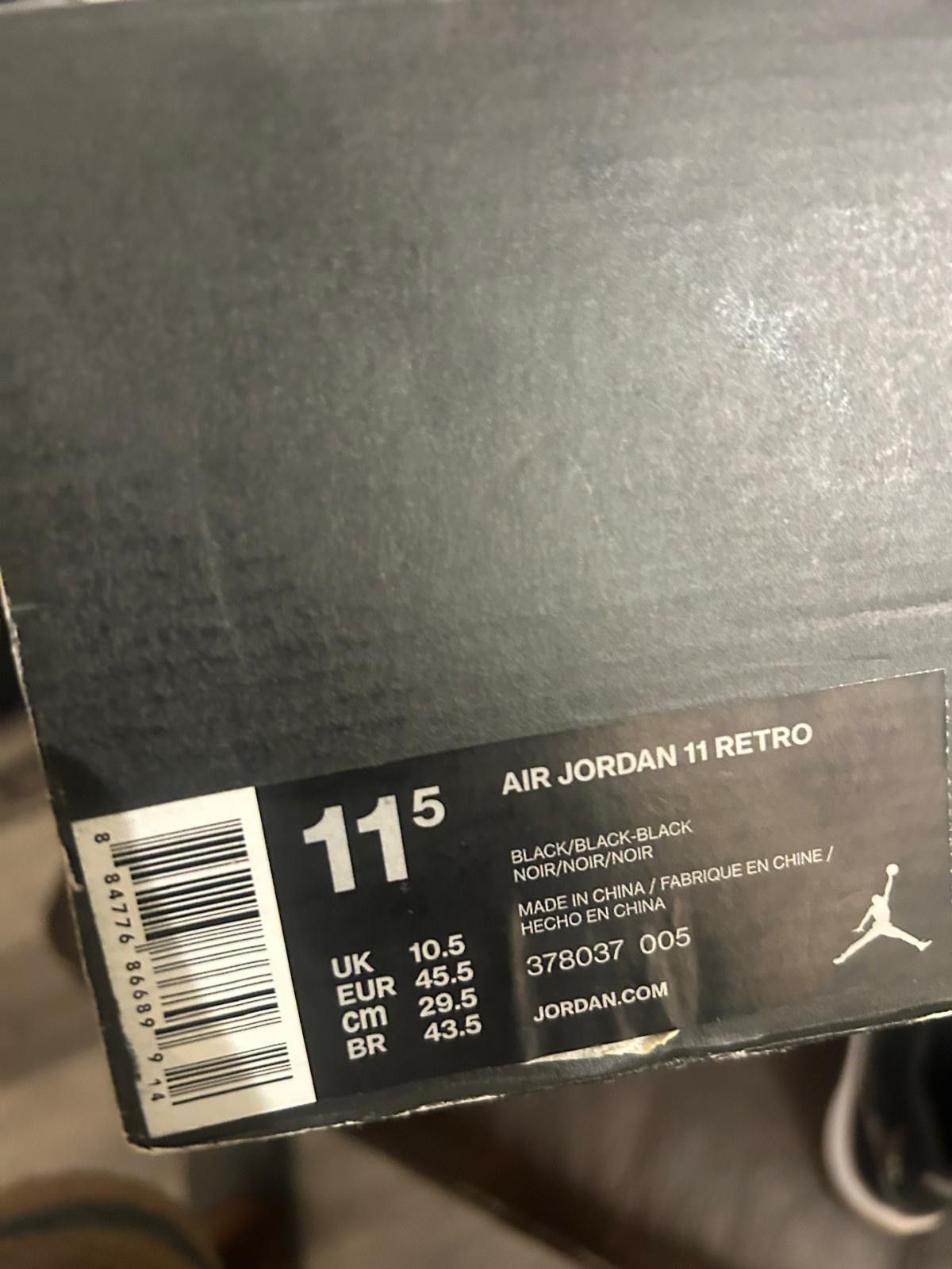Nike Slightly used Retro Jordan 11's Black / White / Silver Size US 12 / EU 45 - 3 Thumbnail
